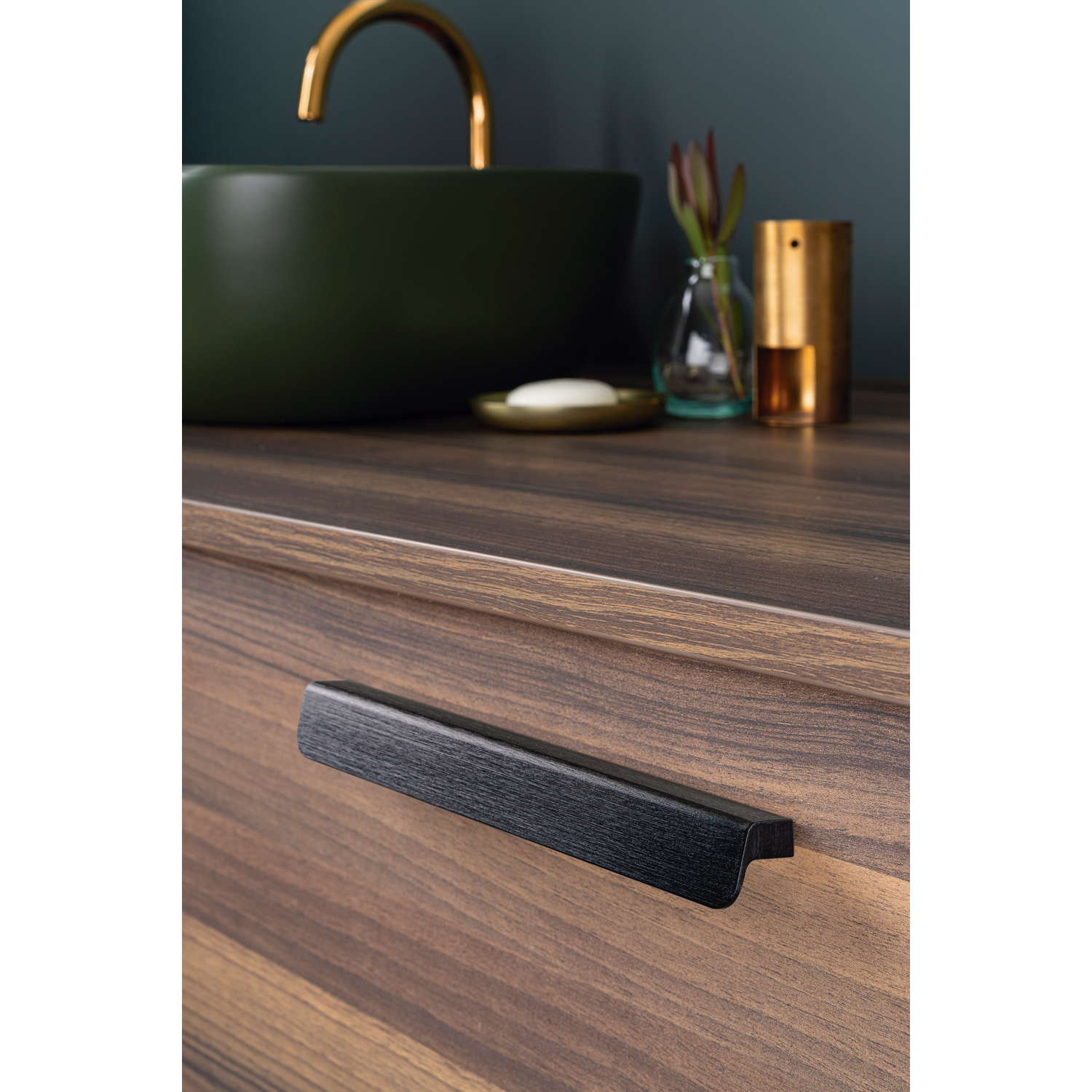 Poignée FLAPP BA416-1056 L1100 aluminium brossé laiton cava