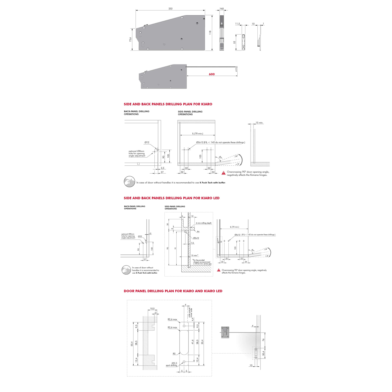 Kiaro compas adaptable 600mm nickel 