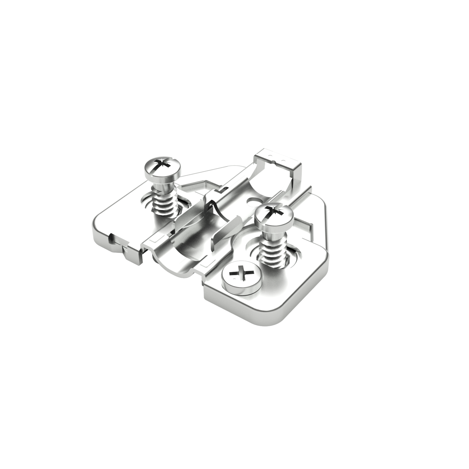 Plaque de mont.regl. 2mm + vis euro 