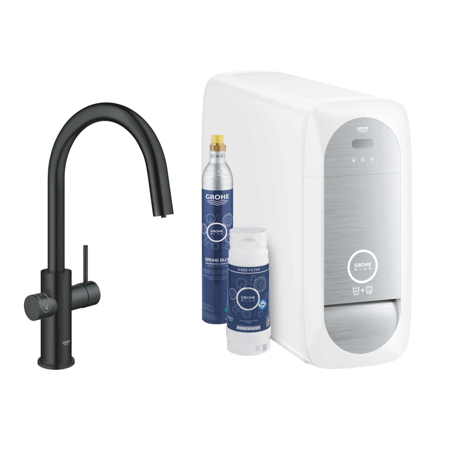 Grohe blue home c noir extractible 