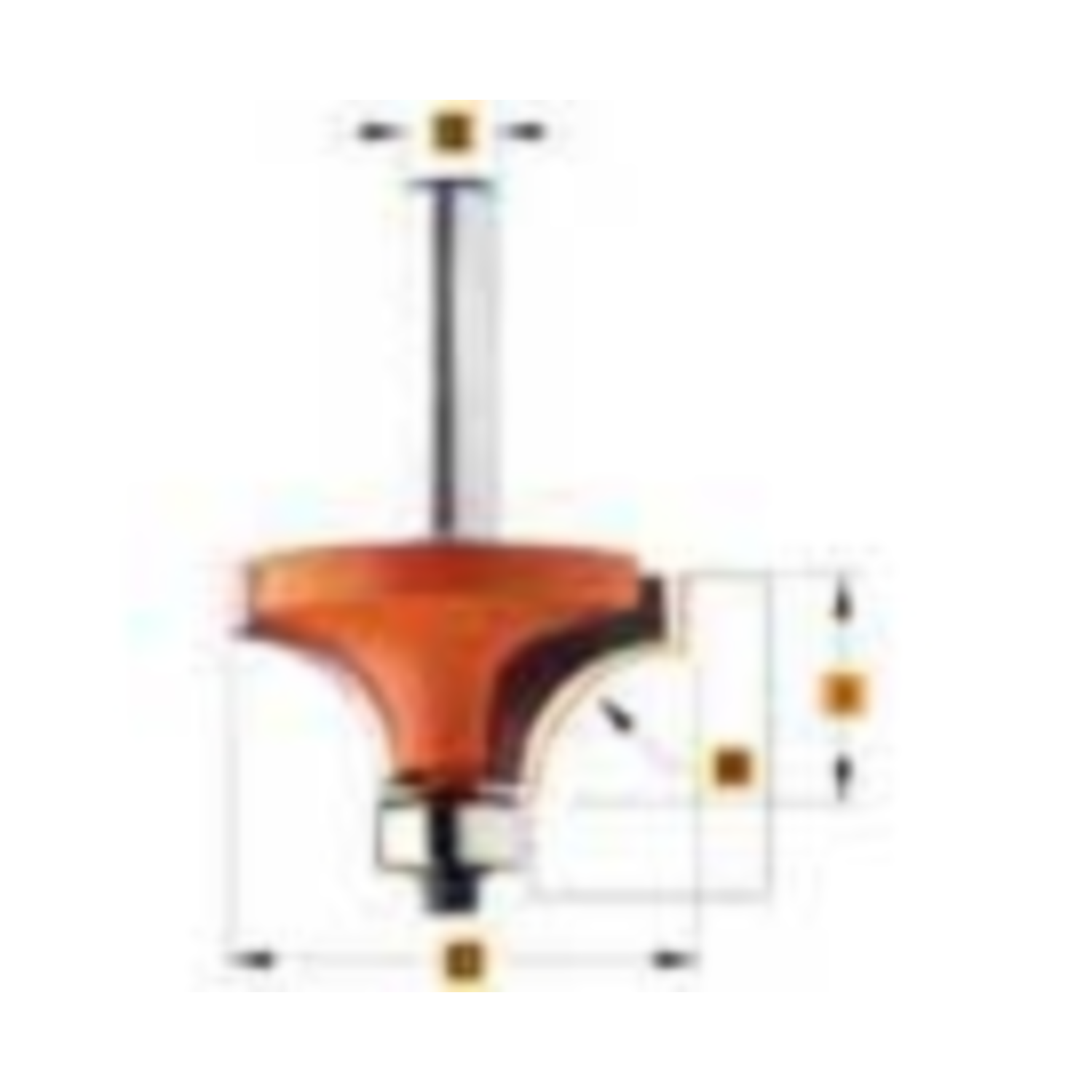 Holle radiusfrees zonder opstaande kant r=12,7 d=38,1 i=19