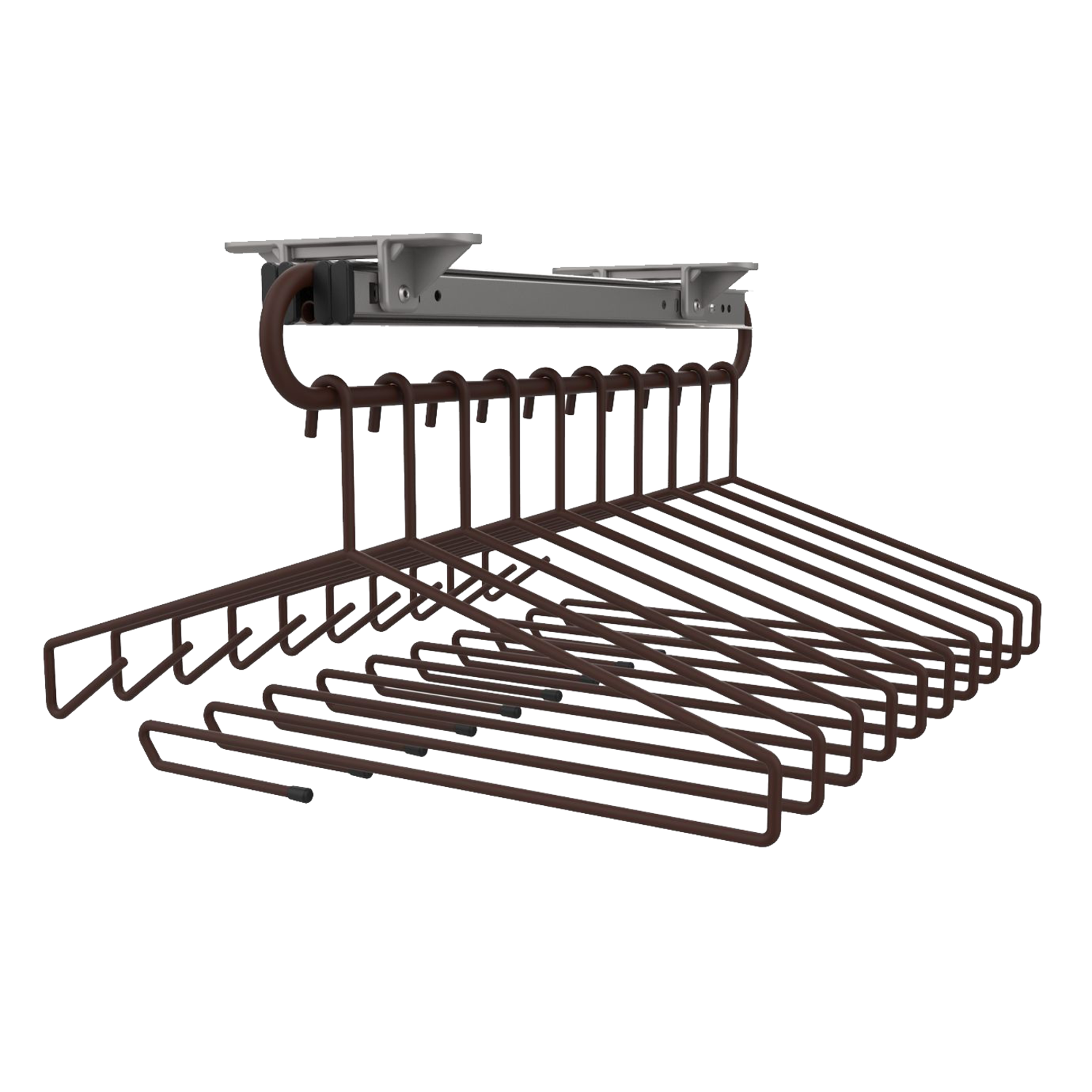 Supp.porte-manteau 40cm moka telescopique