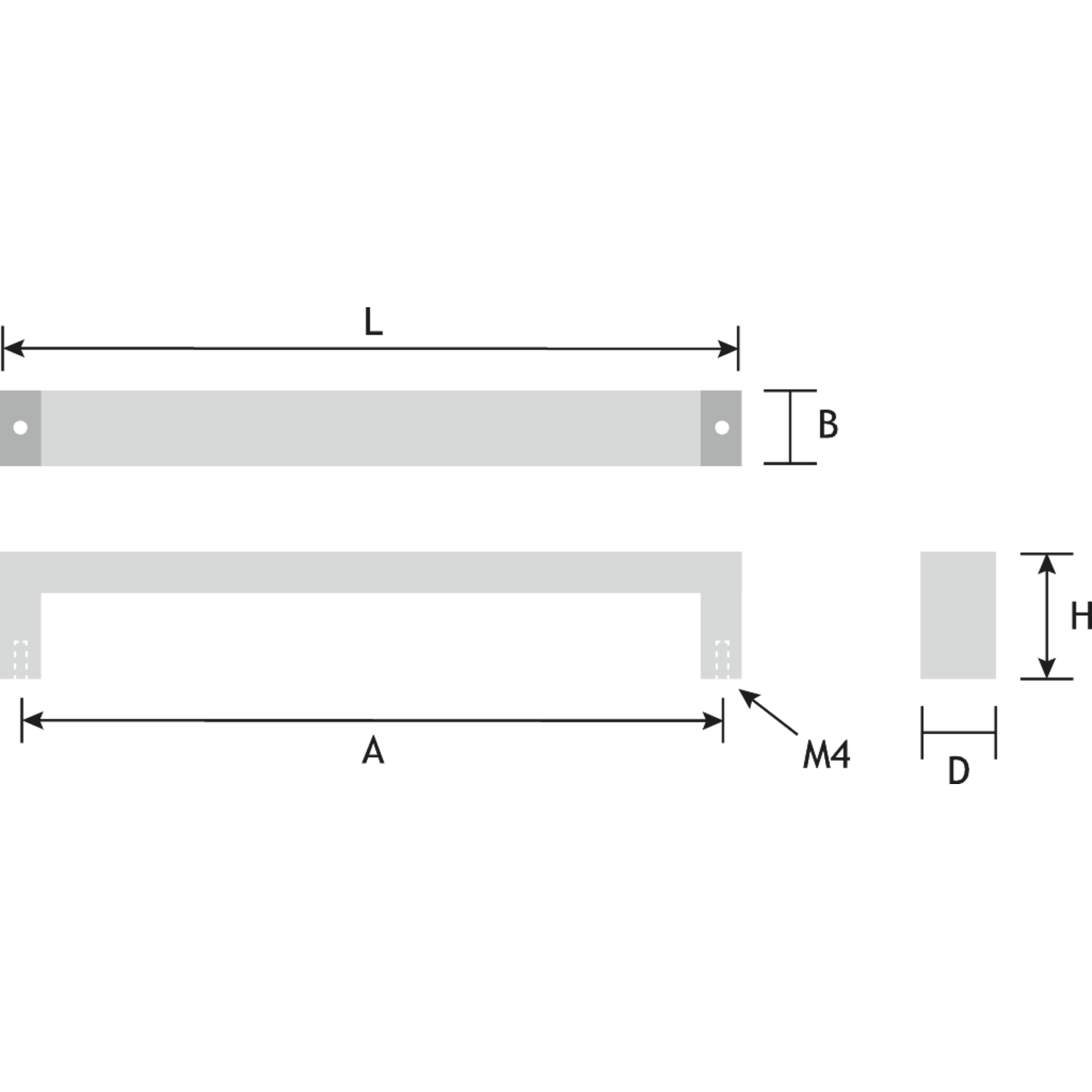 poignée  hios 160mm inox 