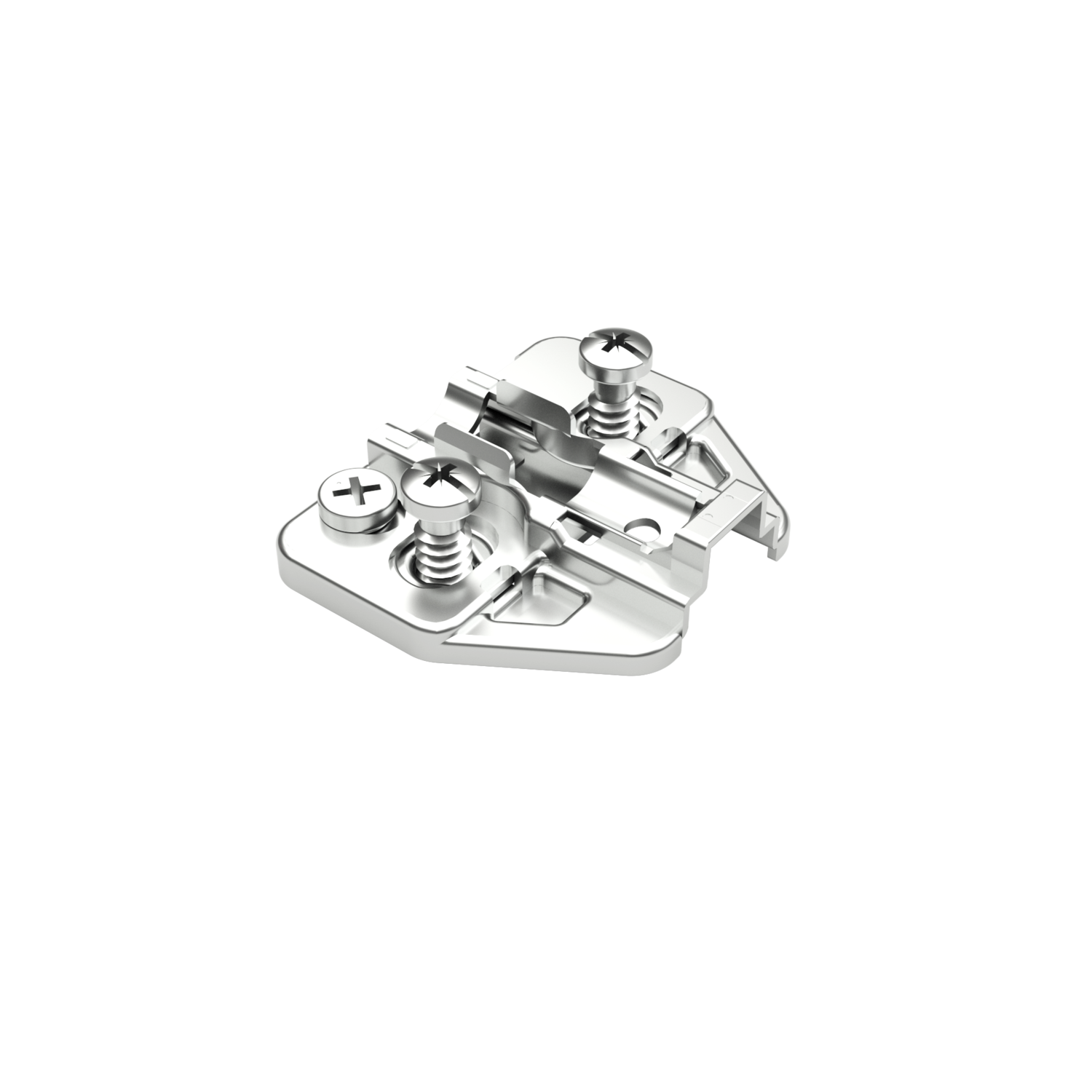 Plaque de mont.regl. 2mm + vis euro 