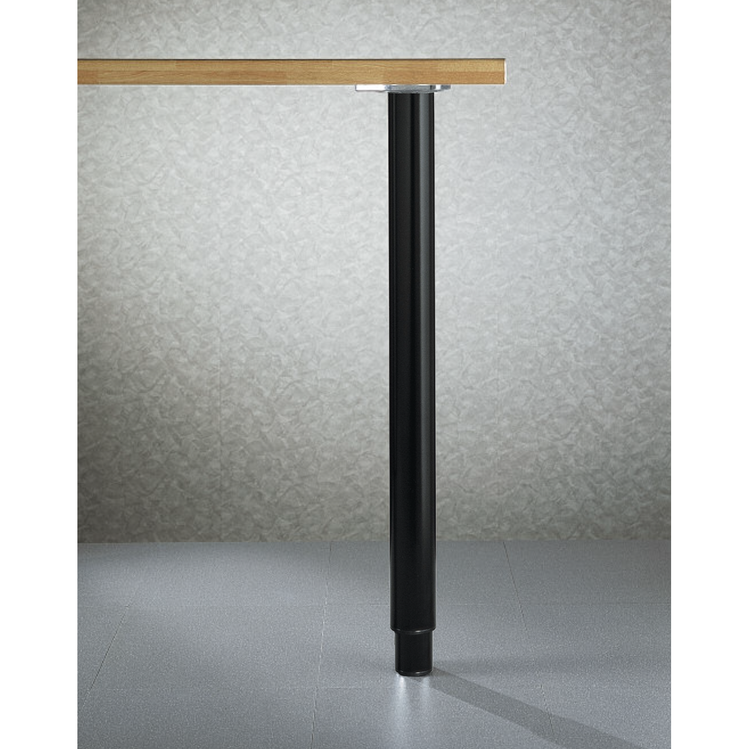 Poot como uittrekbaar d.50mm h.710+190mm zwart mat