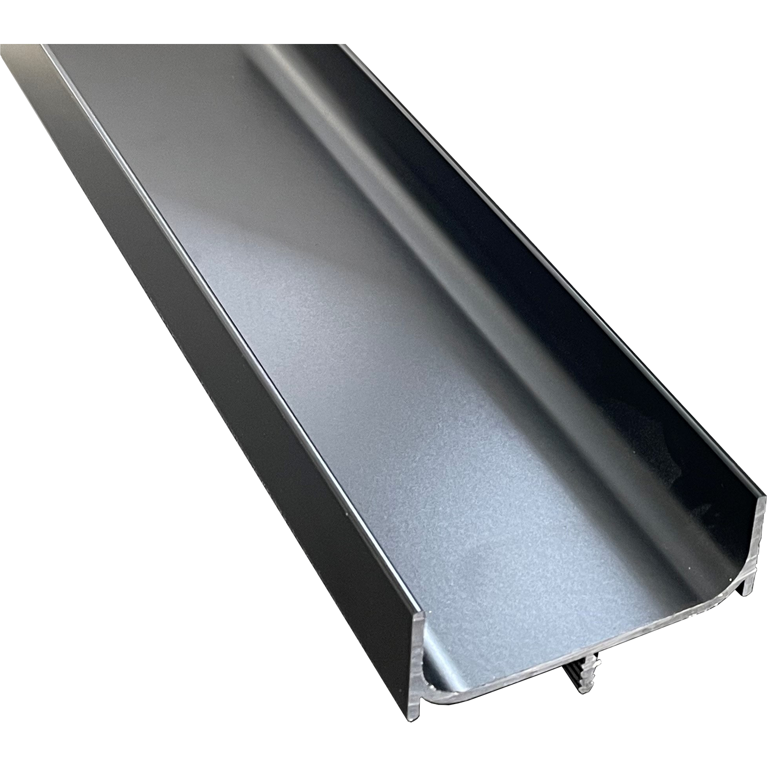 Greeplijst C-vorm 5000mm zwart mat verticaal