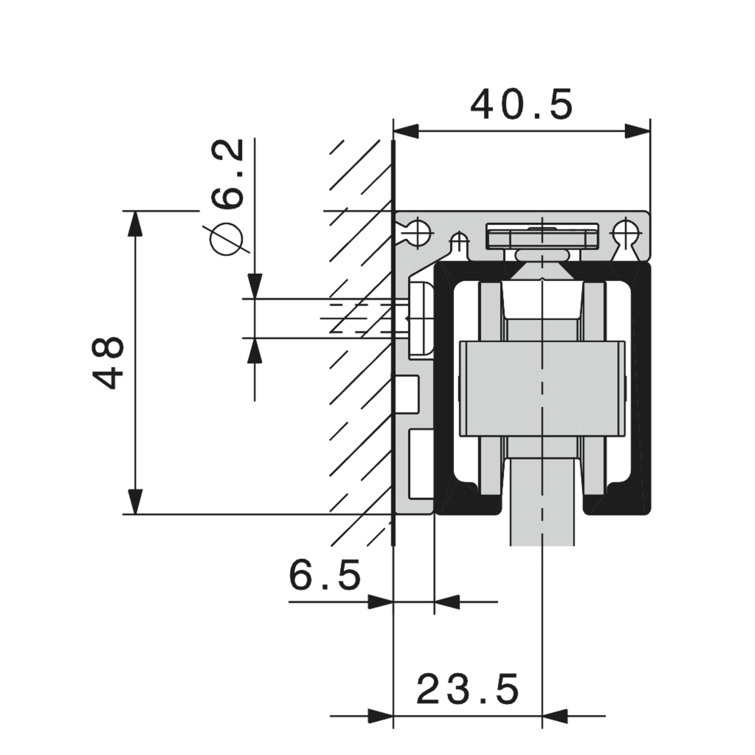 Hawa Junior 80/100 GP fixation murale profil 2500mm 
