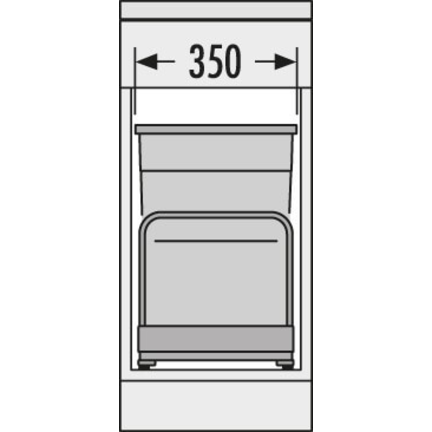 Hailo bottom mount 40-60cm2x29l - metalen drager - 2x29l - metalen drager - volledig uitsc