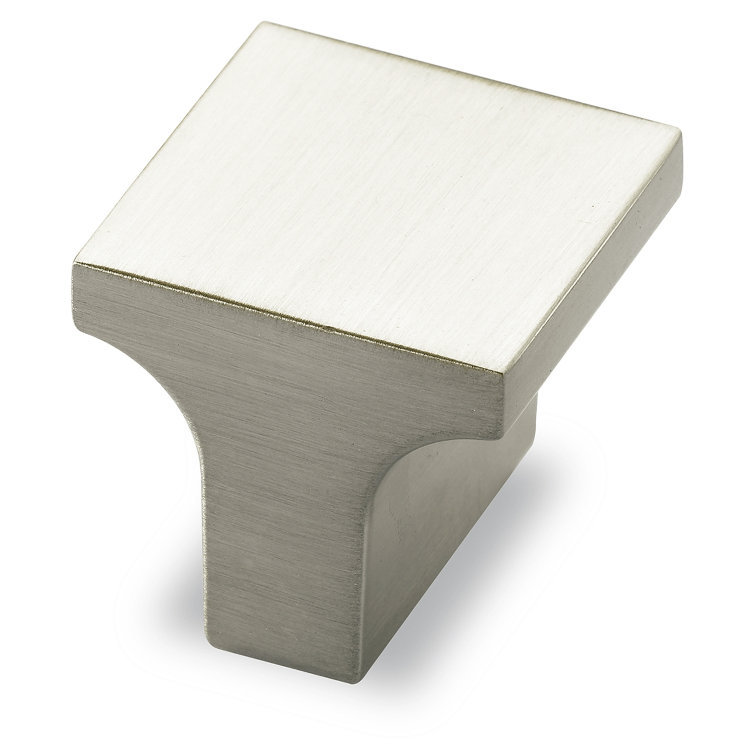 Bouton Emo, L 25 mm, B 25 mm, H 23 mm, aspect inox brossé