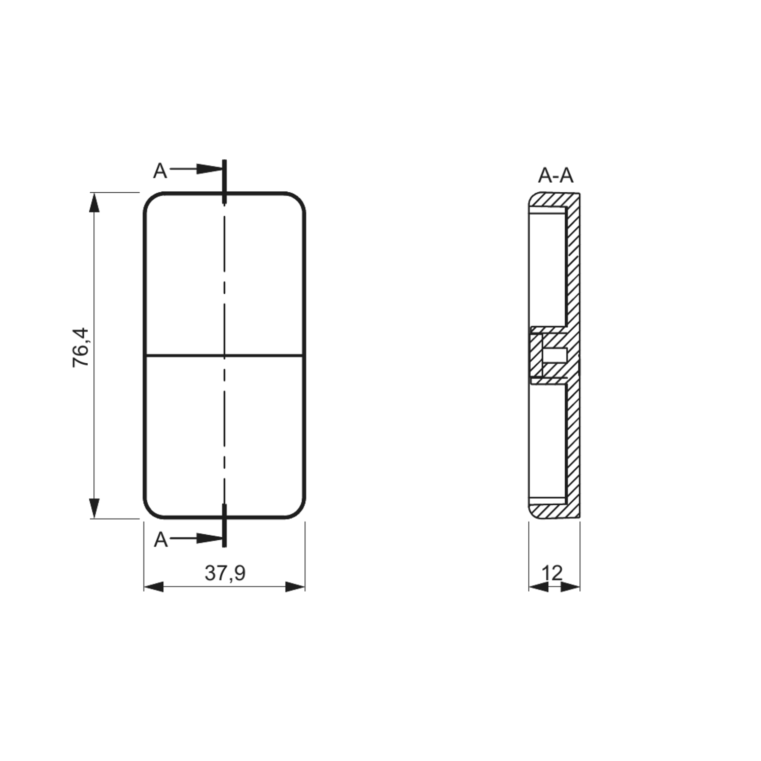 Mec Driver blindcover wit voor afstandbedinghouder