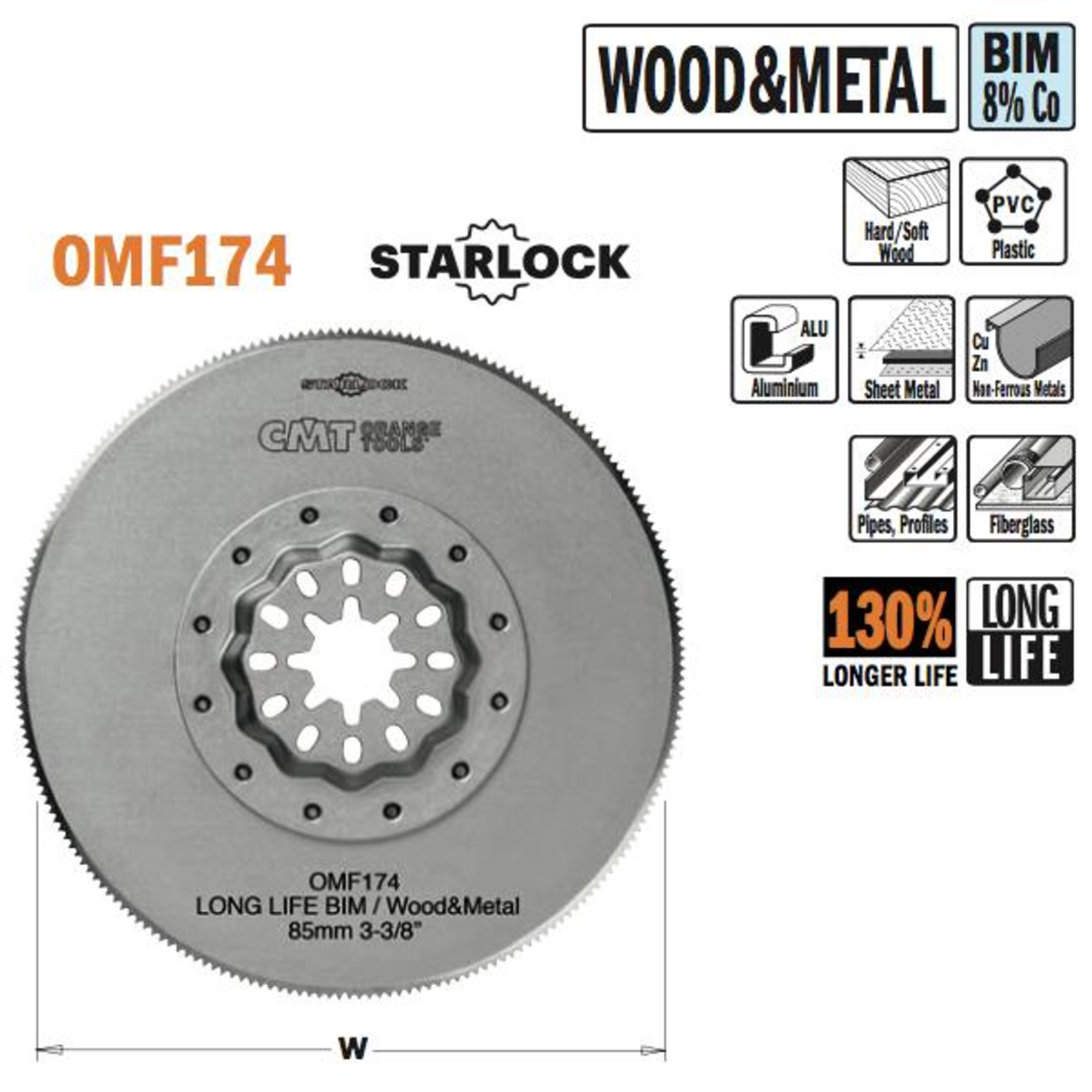 85 mm rond zaagblad bi-metaal metalen vertanding langere standtijd-1st/d=w=85/k=k=0,7/p=ts=1,27/z=2