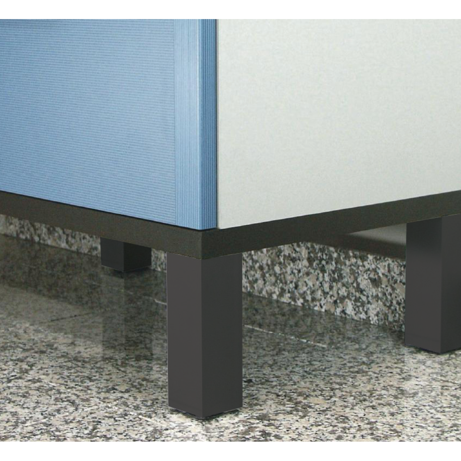 Meubelpoot capri alu h. 200mm mat zwart
