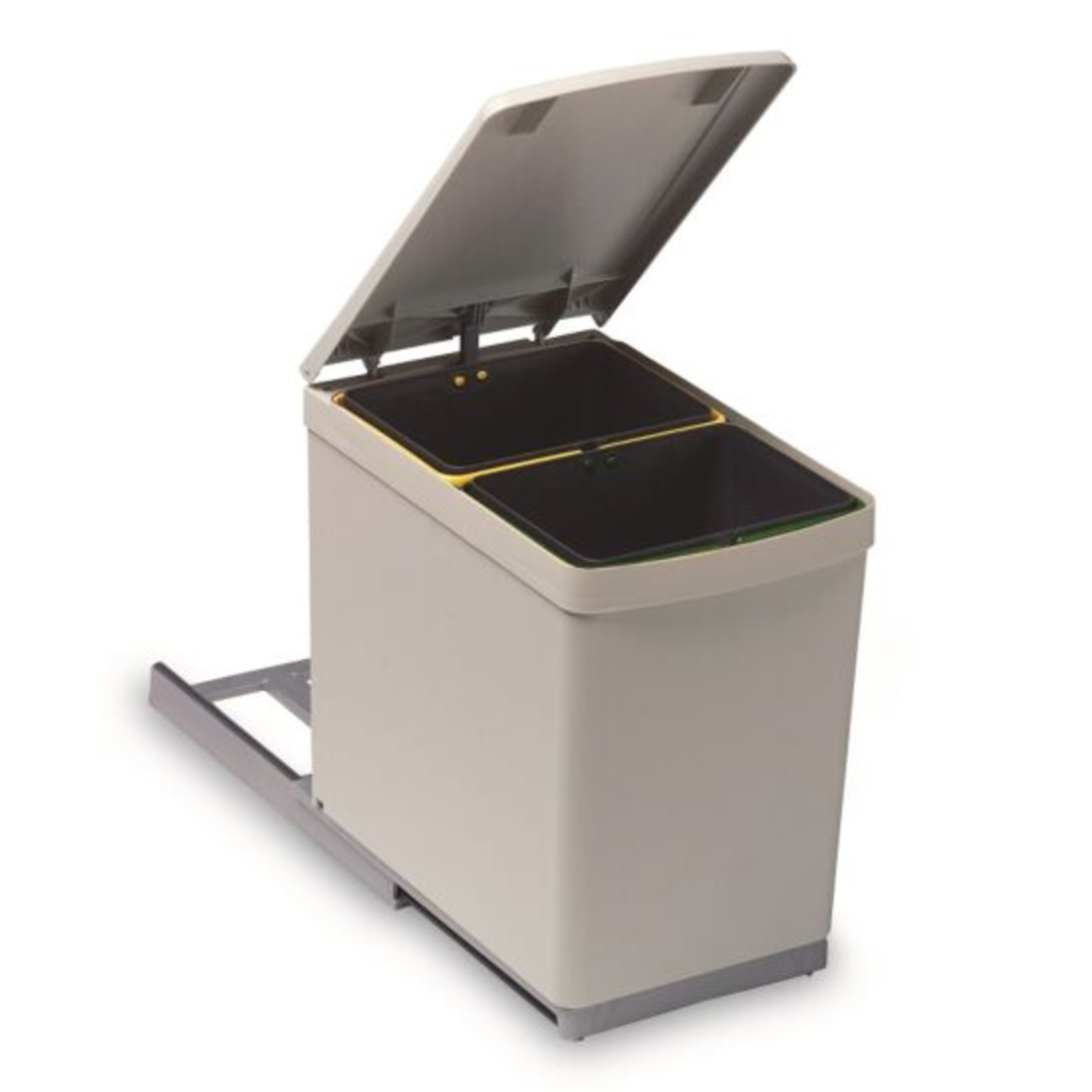 Linea 280 poubelle 2 x 7.5 L gris claire 