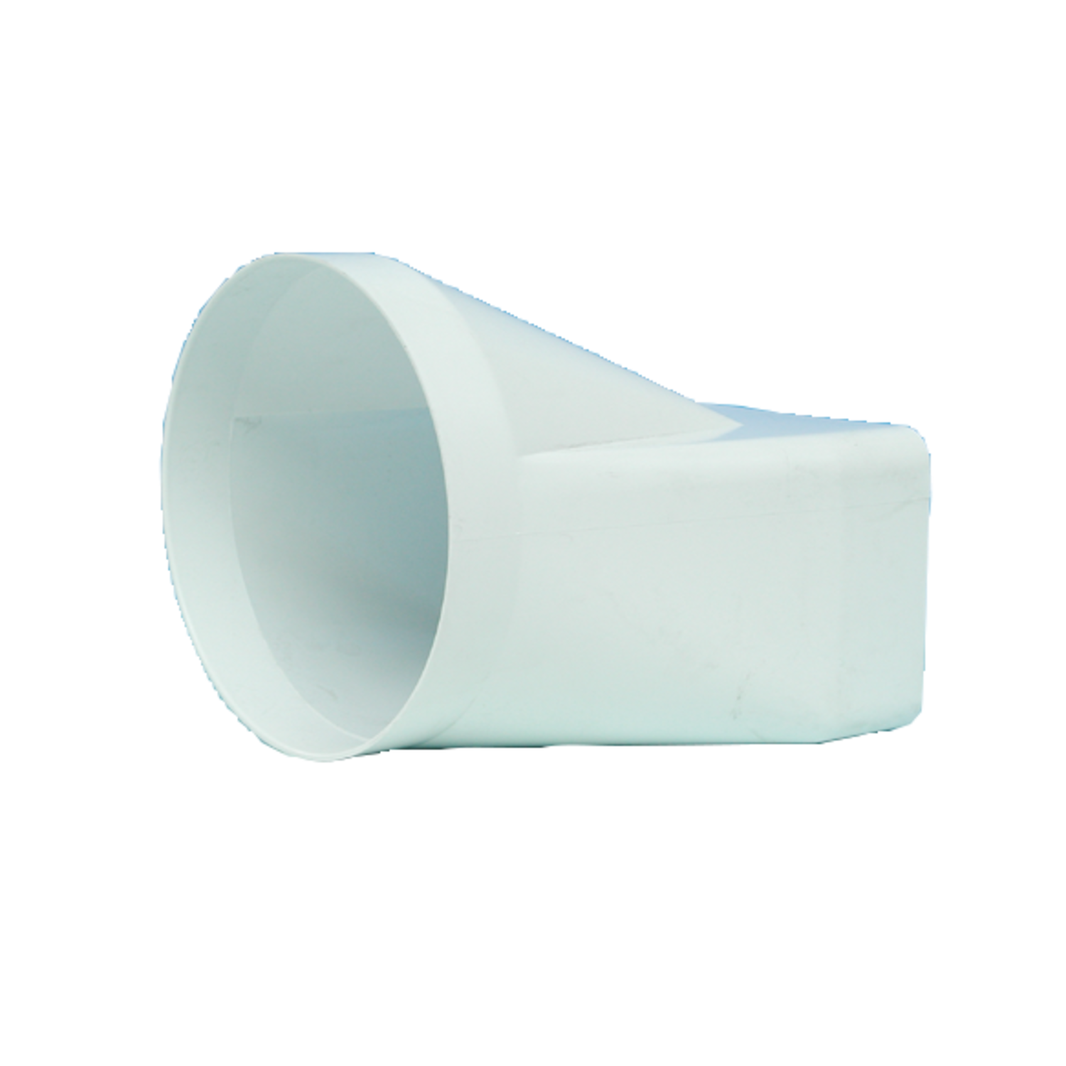 Piece interm. tube plat d.150 std blanc  