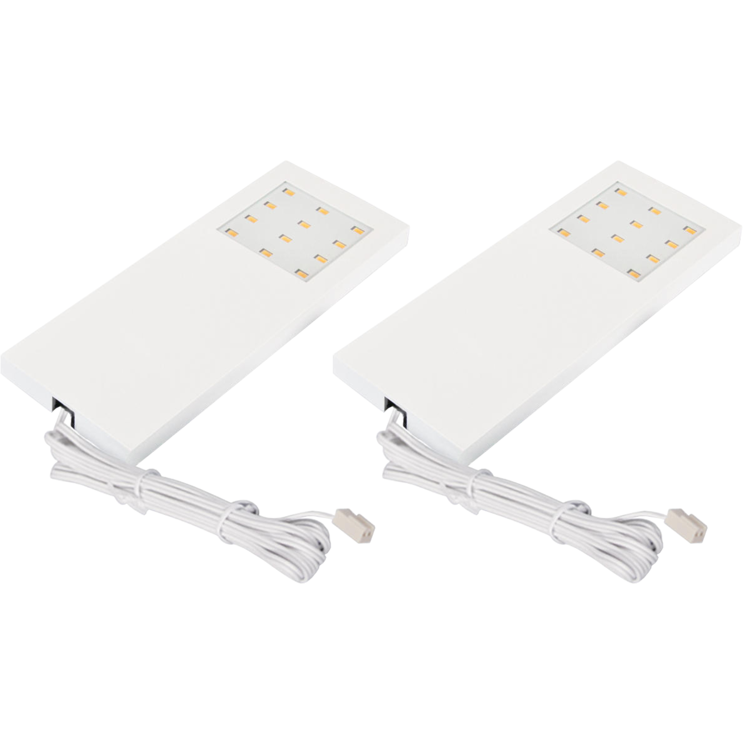 Hera set 2 x Slim-pad led 5W 24V 3000K wit+ transfo 15W