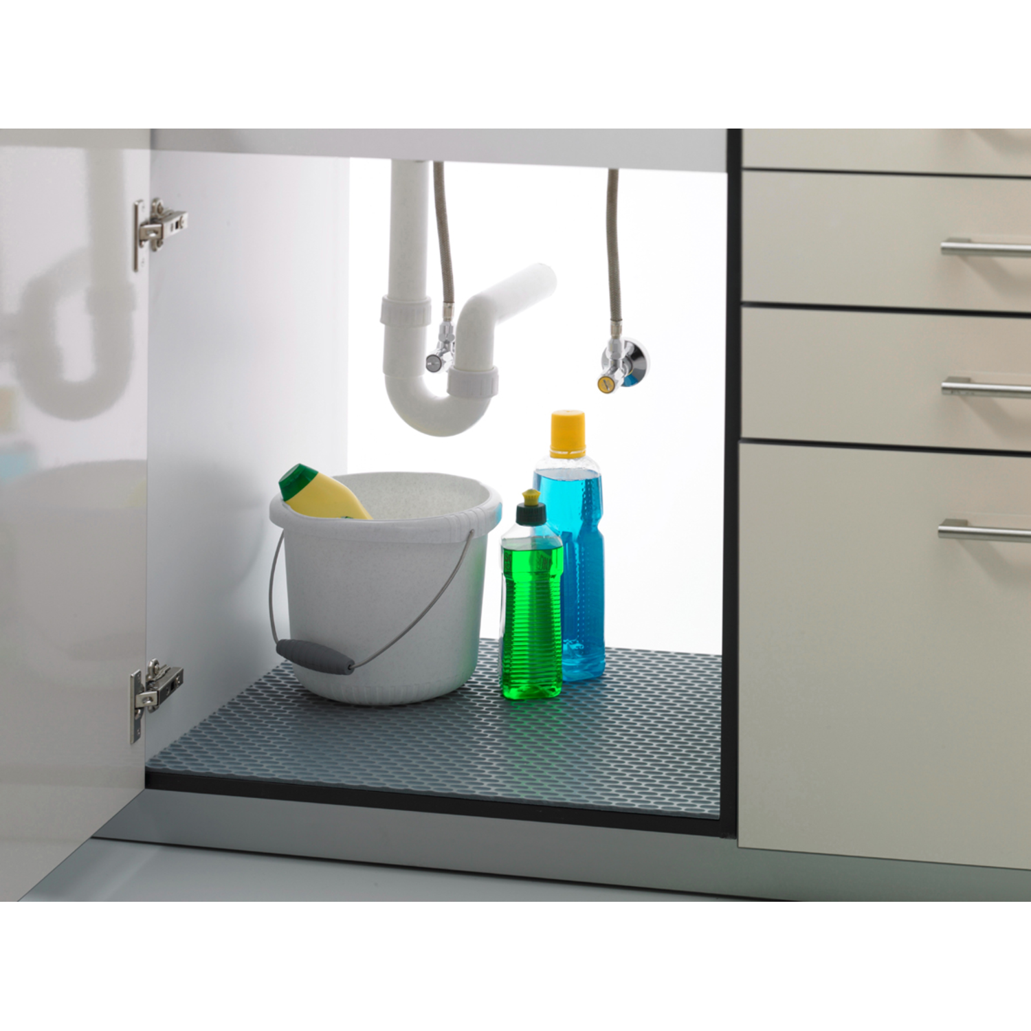 Sous-évier aquastop plastique gris  2000x580mm