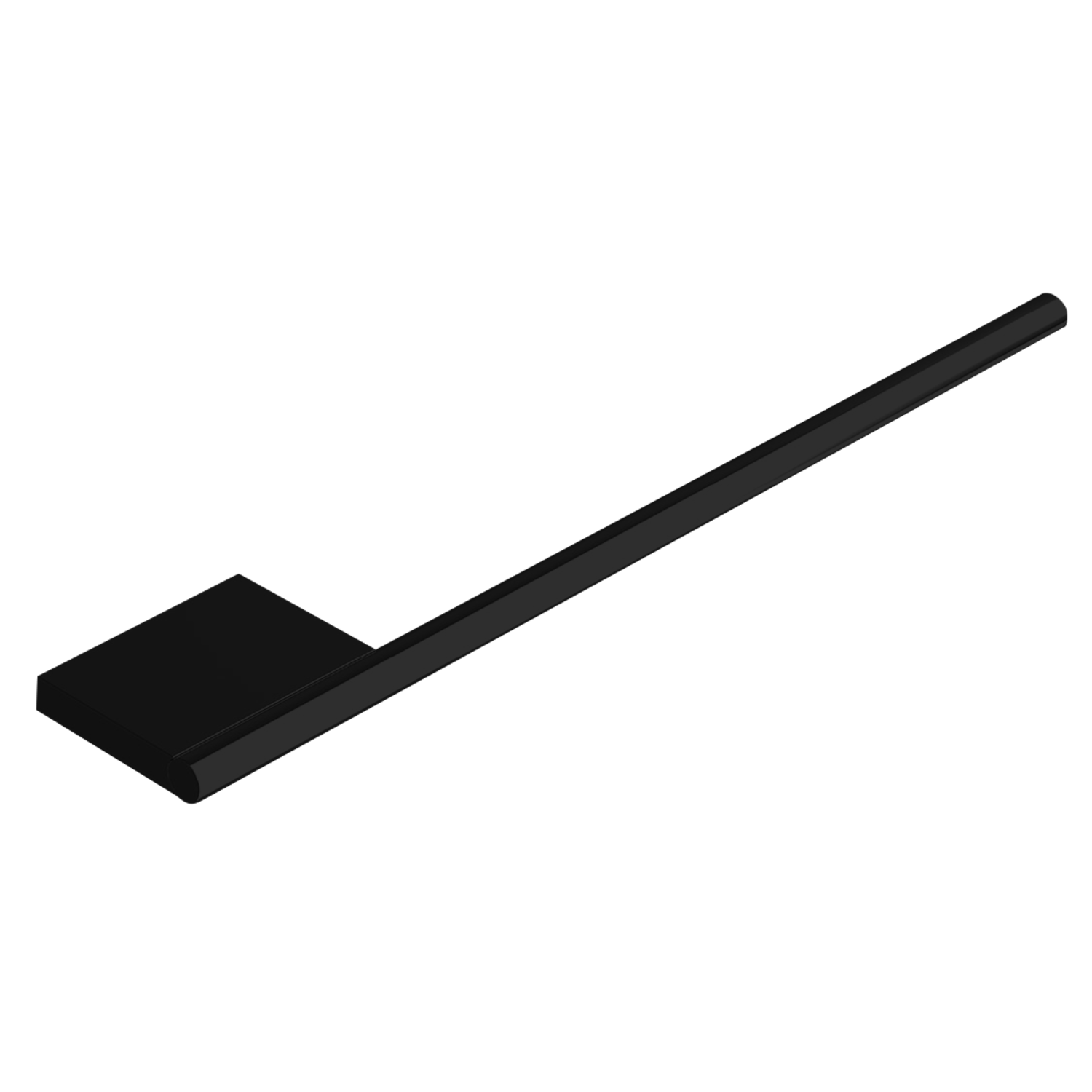 Handdoekdrager 7345  zwart 1-arm l350mm rond