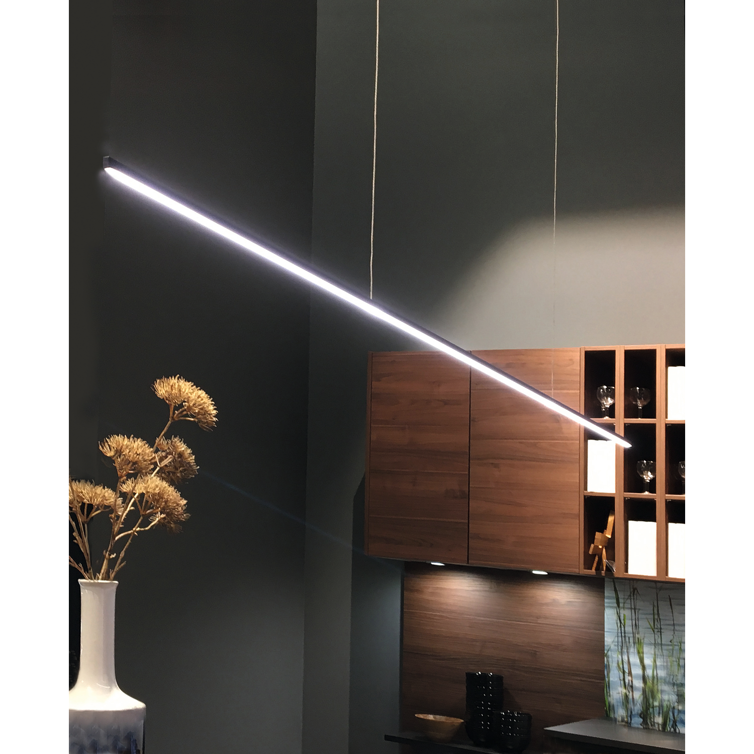 Ld8104p Led pendel 4000K 16.8 w 220-240v zwartl.90 l.900mm