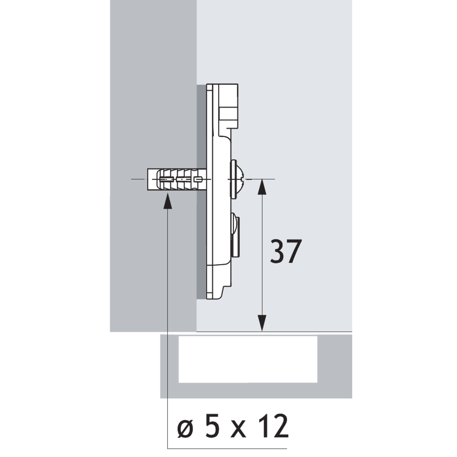 Sensys plus de montage manch.à expans.d.1.5mm(200) réglage excentrique / acier nickelé