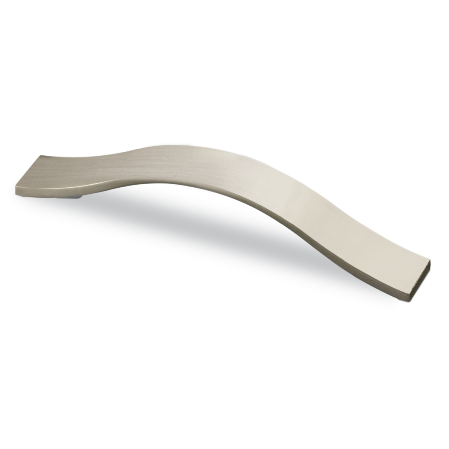 Poignée Genoa, entraxe de perçages 128, L 170 mm, B 23 mm, H 26 mm, aspect inox brossé