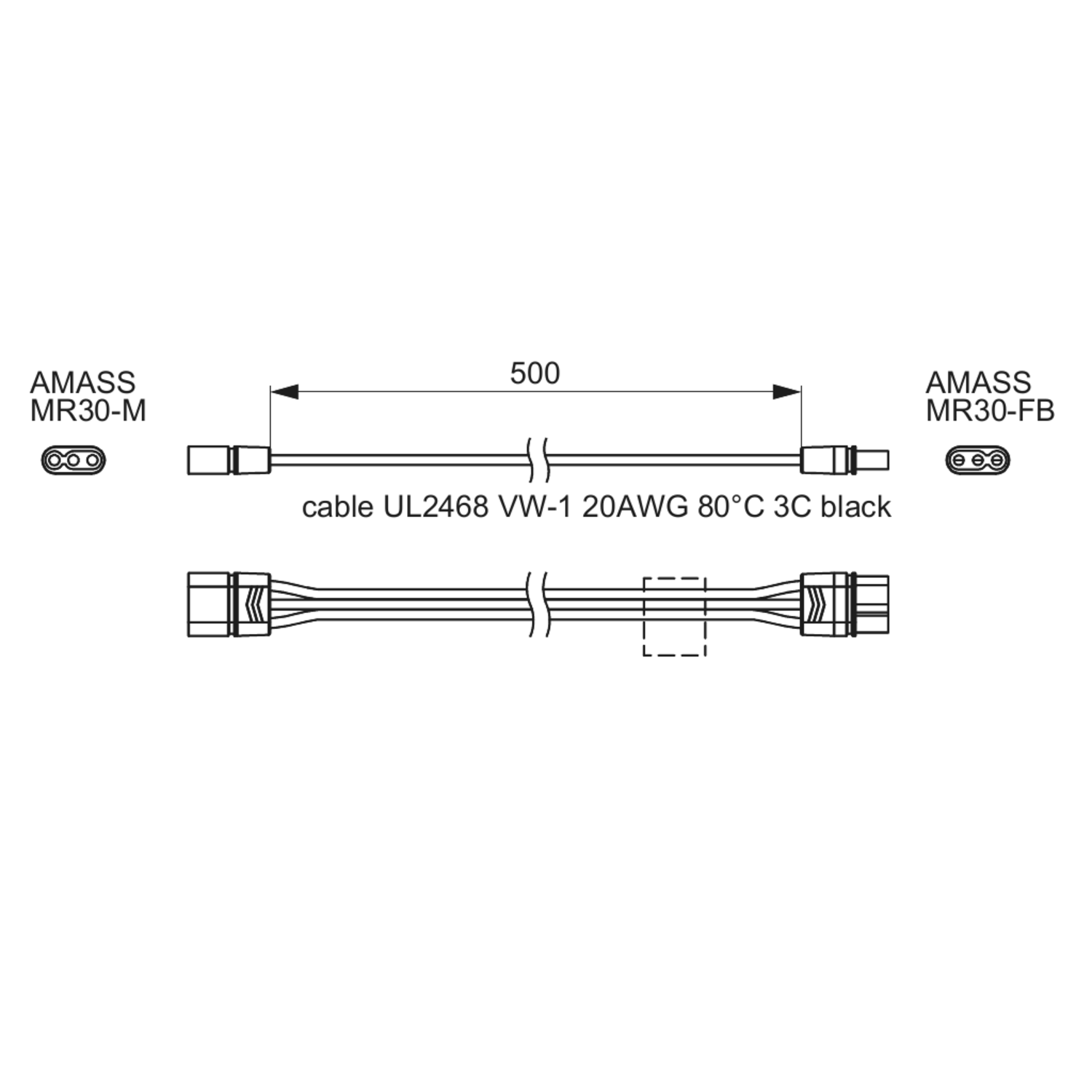 Mec Driver Module verbindingskabel 500mm