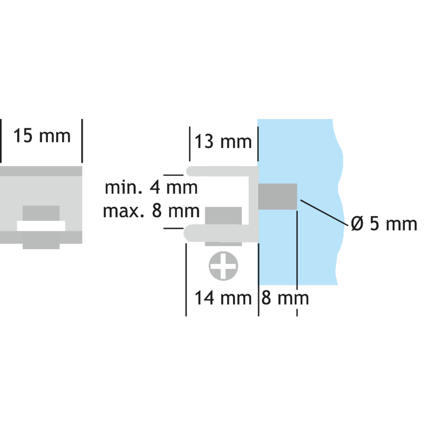 Glasdrager vm8  zwart vz