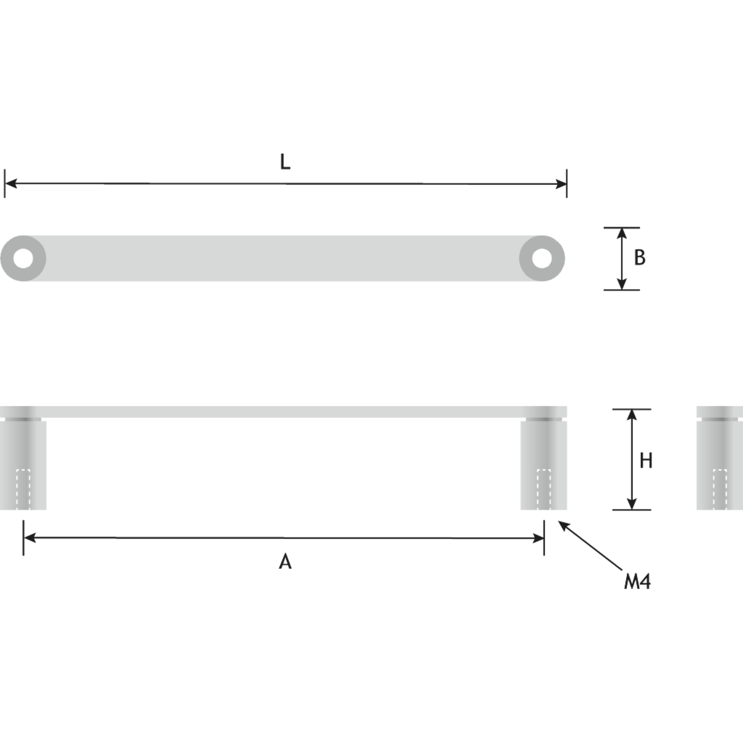 Greep ellie ba160 l175 zamak mat zwart