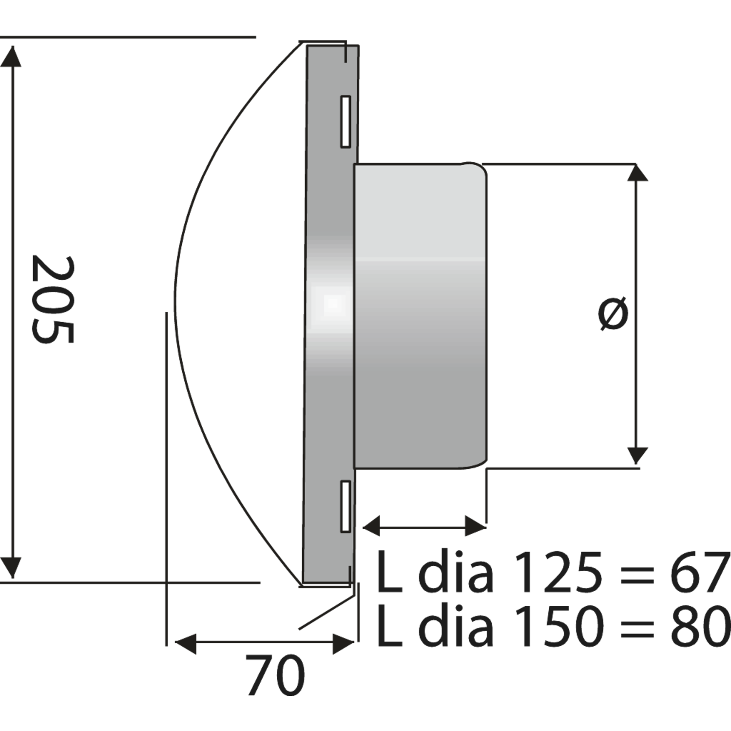 Paneir delta jalousie inox/blanc d.125mm 