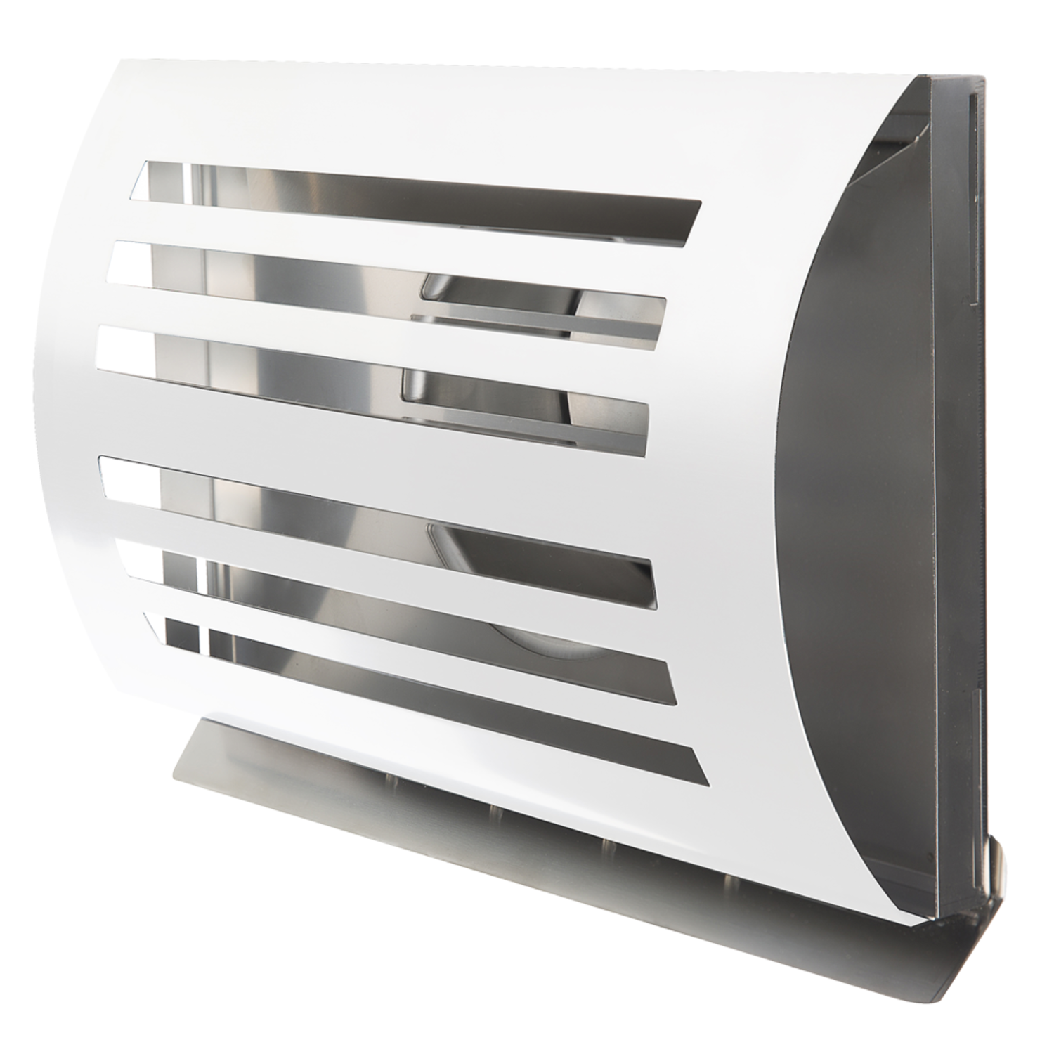 Paneir delta jalousie inox/blanc d.125mm 