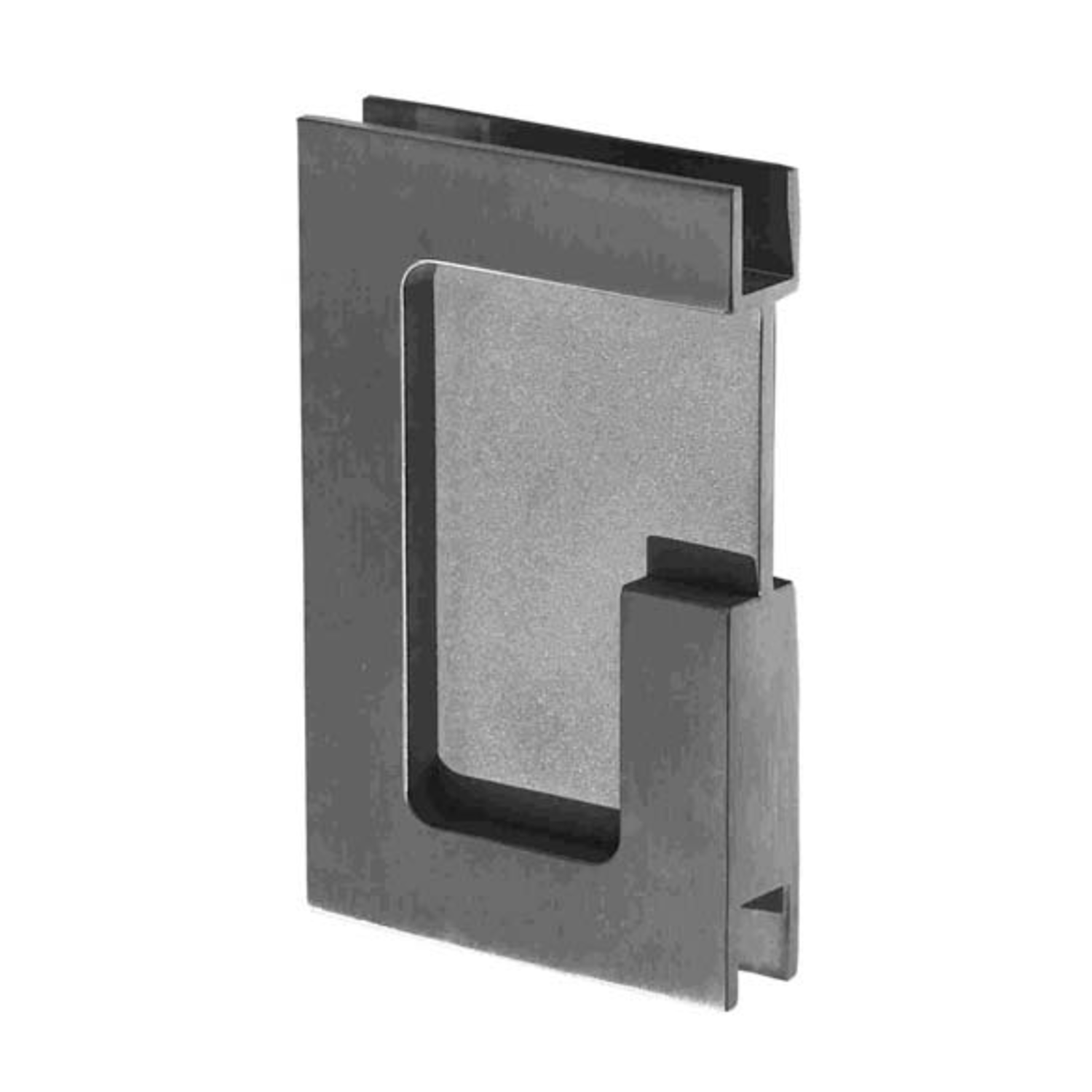 Poignee porte coulissante carre pour verre 10mm inox - ferme 