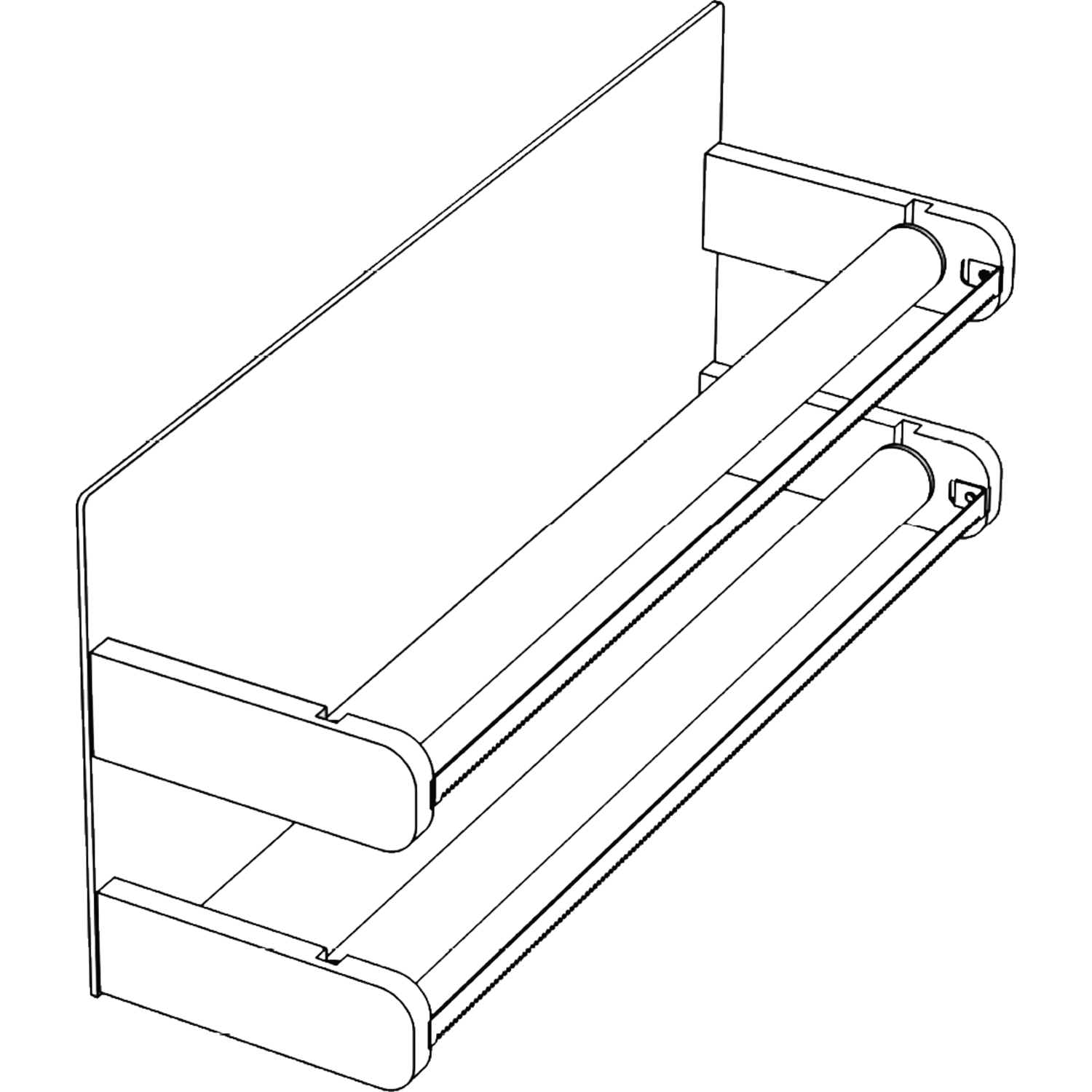 Miro M porte-rouleau papier alu gris foncé 