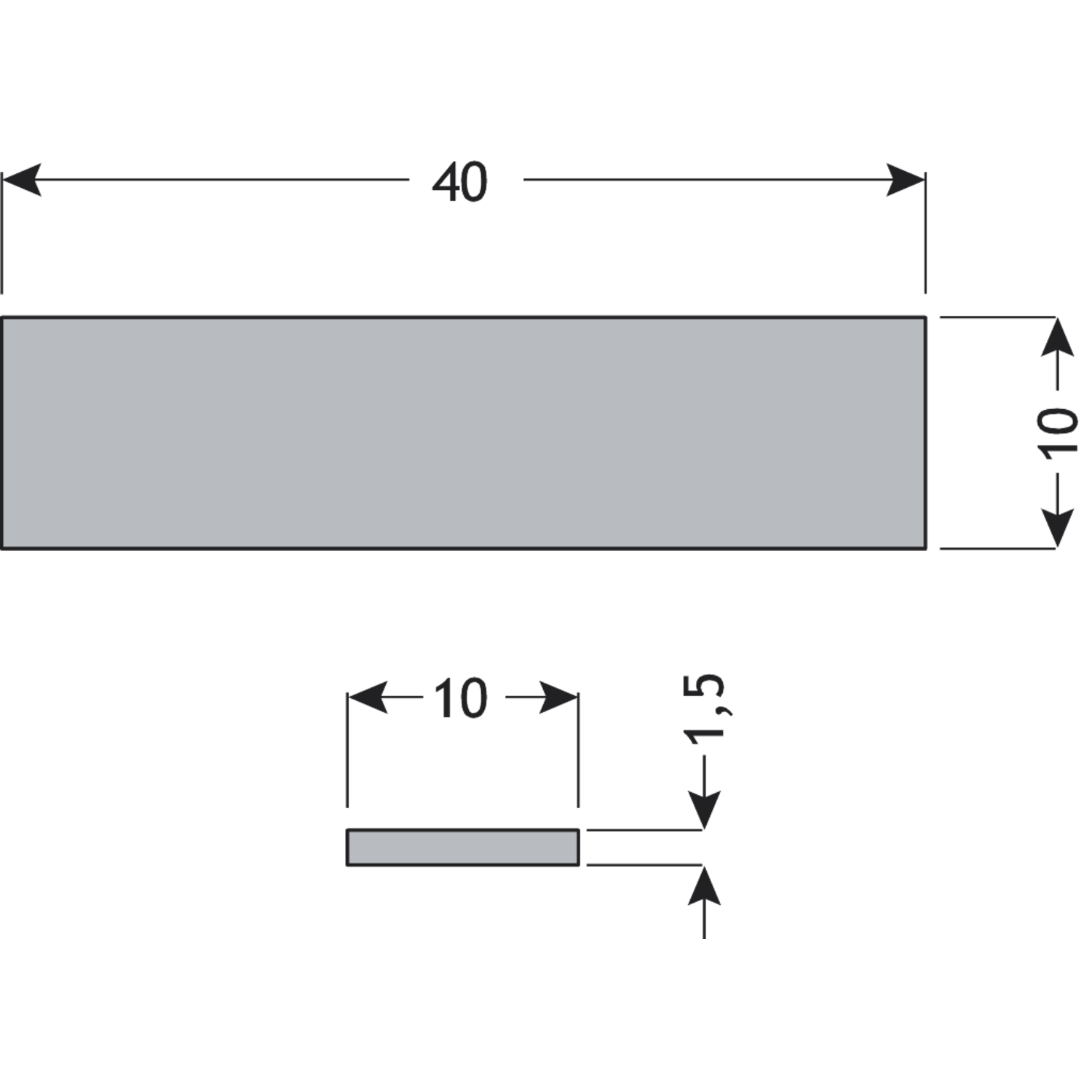 PS48 set(2) dubbelzijdige tape voor afdekprofiel