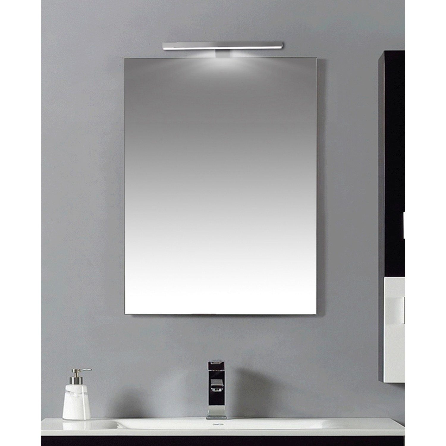 Éclairage salle de bains led 223 chrome 230v- led4,4w 4000k long 300mm