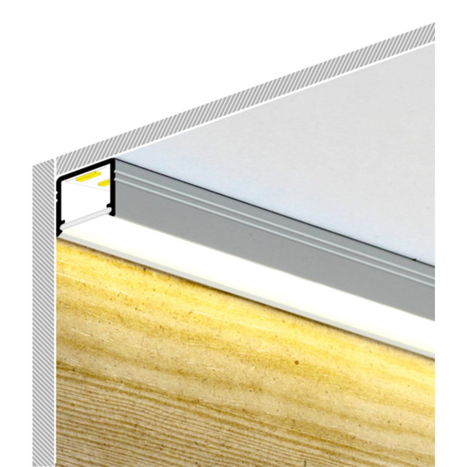 Led profiel Smart10 AC2 Z 2000 zwart geanodiseerd