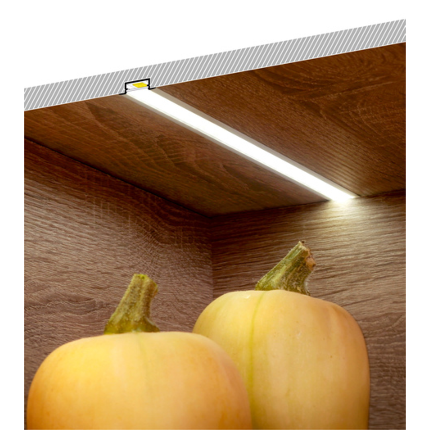 Profilé led Begtin12 JC/S 2000 noir anodisé 