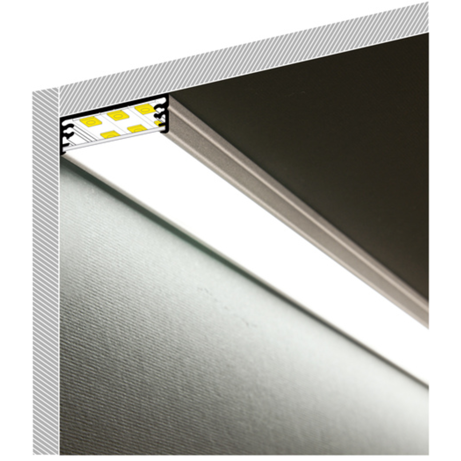 Led profiel Wide24 G/W 2000 wit
