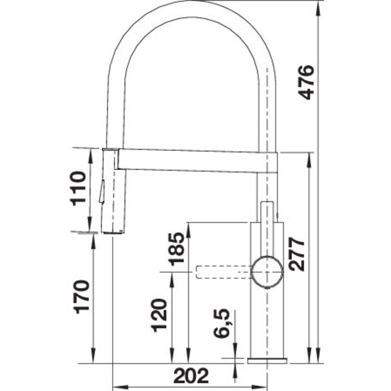 Blanco Sonea-S Flexo inox brossé mitigeur 