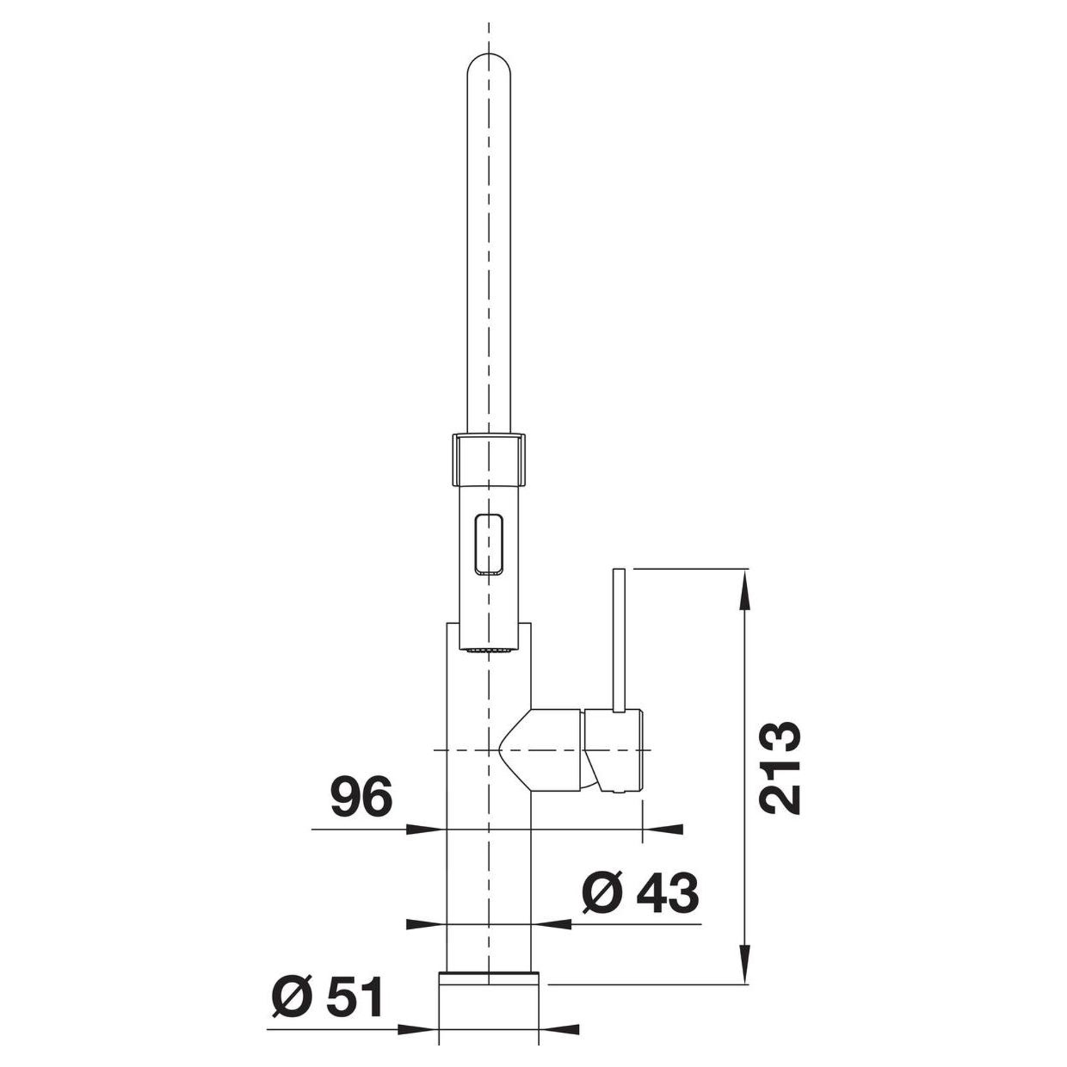 Blanco Sonea-S Flexo inox brossé mitigeur 