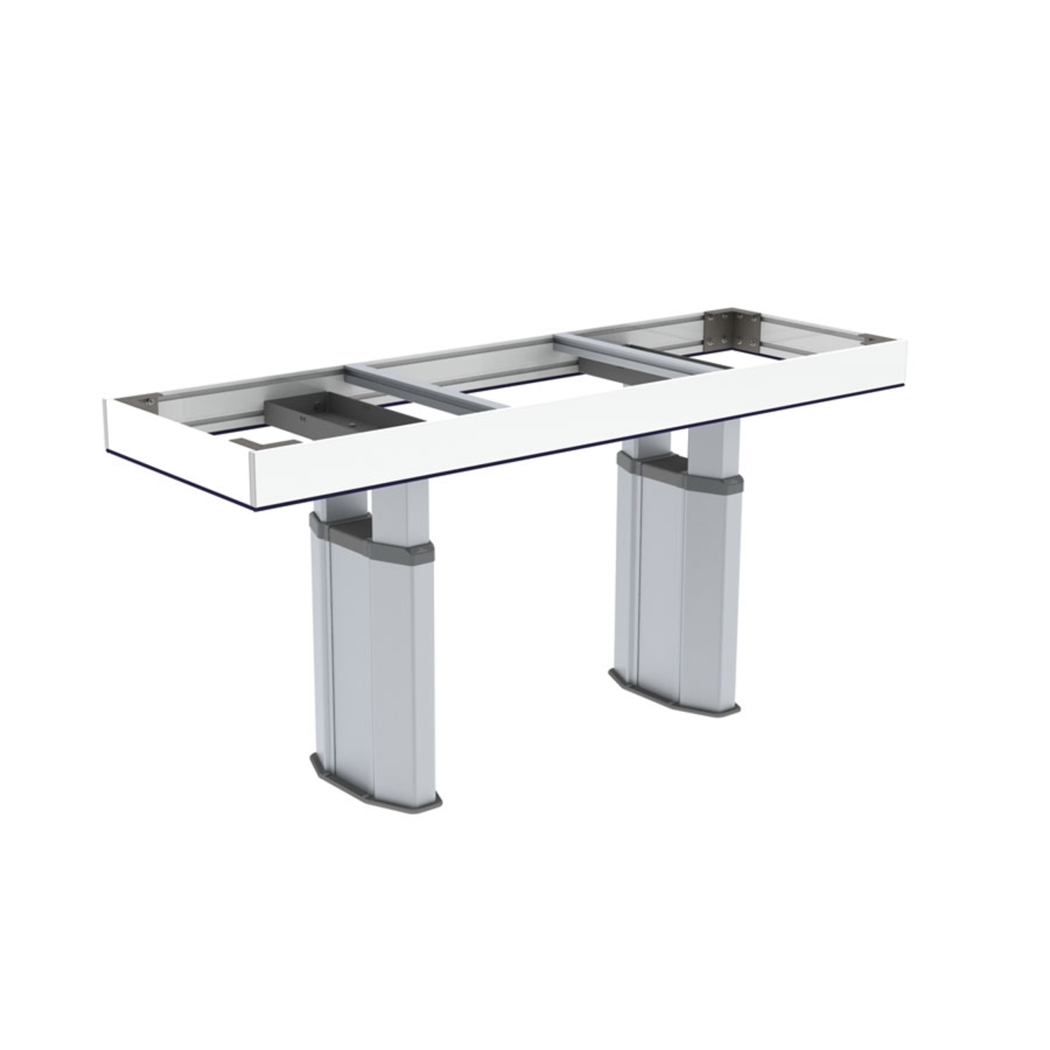 CENTERLIFT 960HA incl. voorkant - 158,0 x 58,0cm, Voor bovenblad 160,0x60,0cm, Wit, RAL 9003