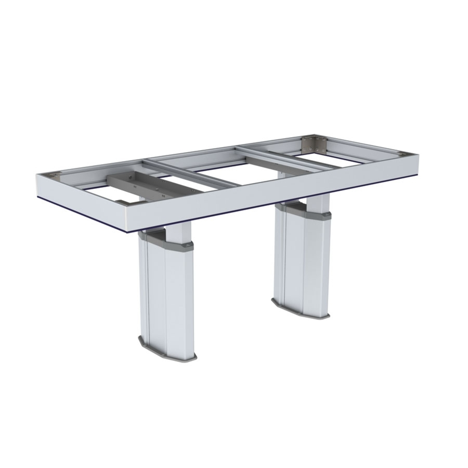 CENTERLIFT 960HC incl. voorkant - 118,0 x 78,0cm, Voor bovenblad 120,0x80,0cm, Geanodiseerd aluminium
