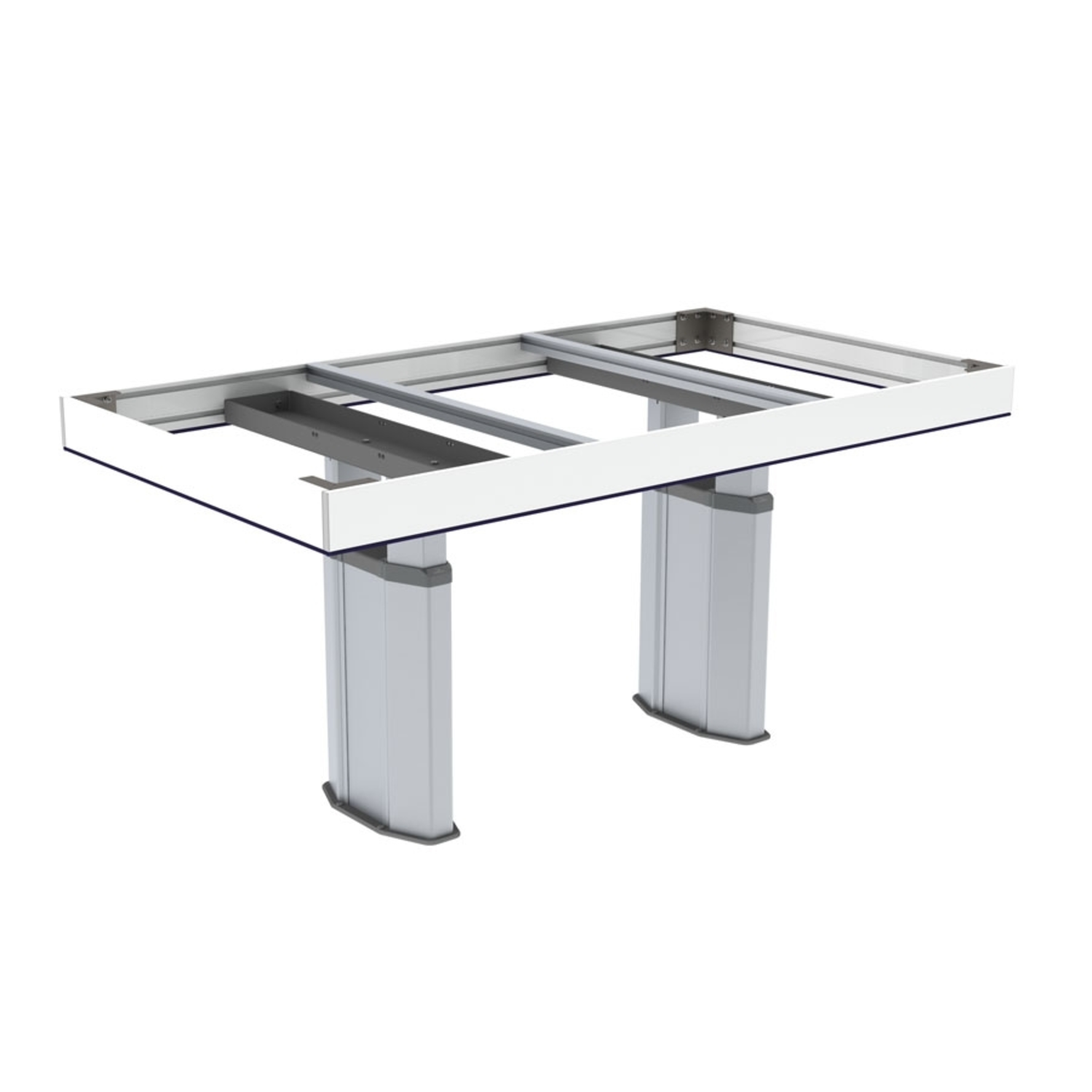 CENTERLIFT 960HE incl. voorkant - 158,0 x 98,0cm, Voor bovenblad 160,0x100,0cm, Wit, RAL 9003
