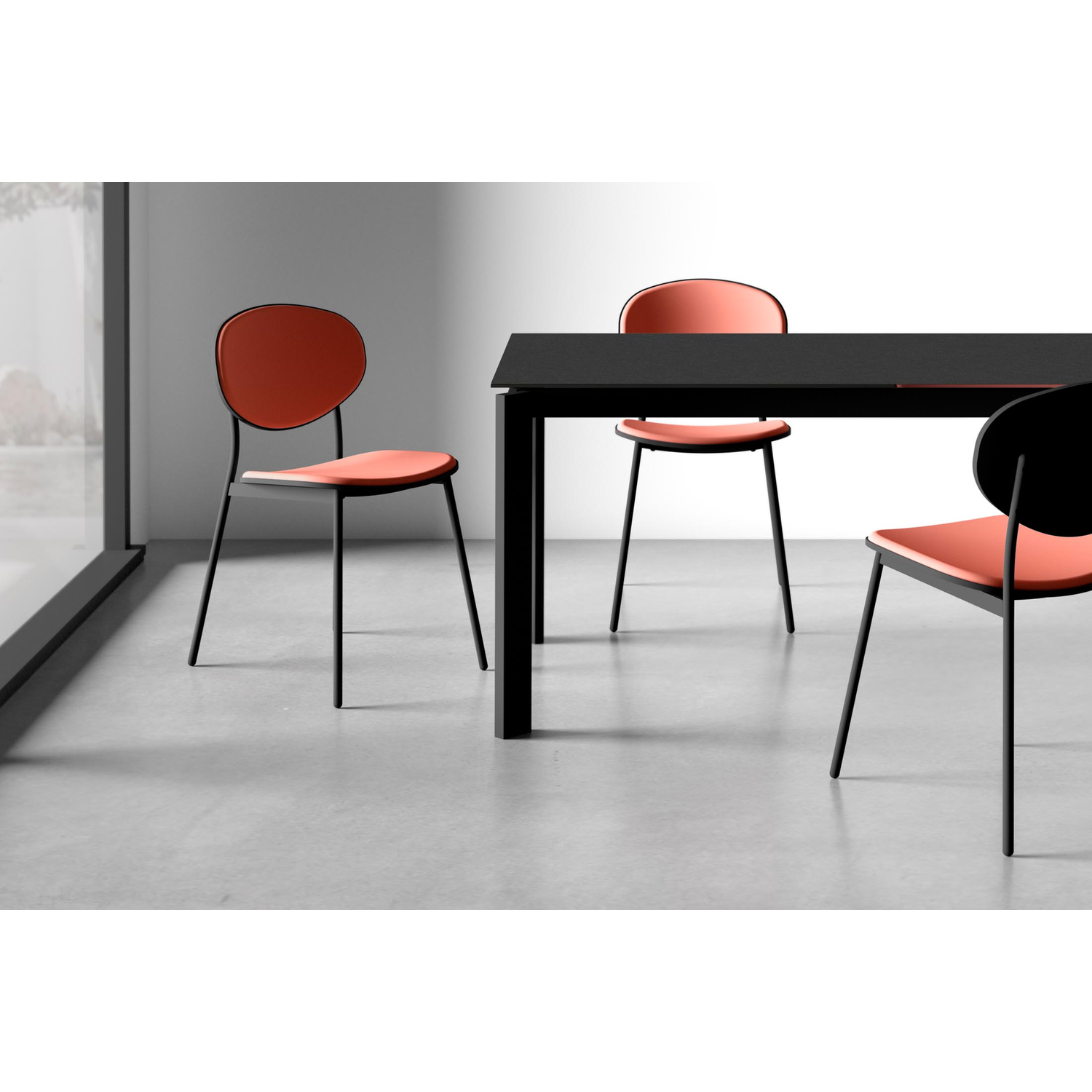 Table ext. poker 120x80 anthra-céramique basalte 