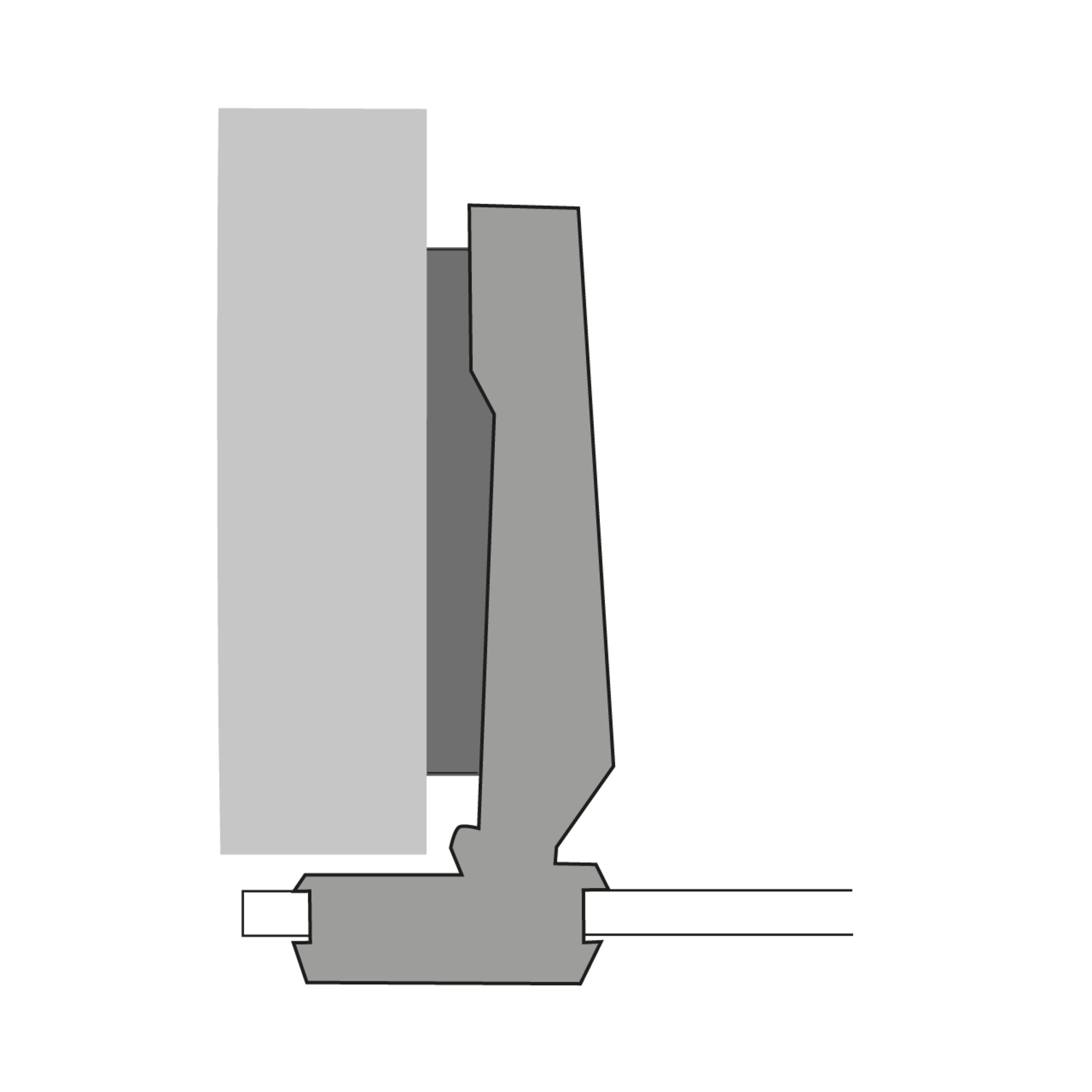 Charnière de porte en verre Intermat (Intermat 9904), en applique, Angle d'ouverture  95°, à visser (-)