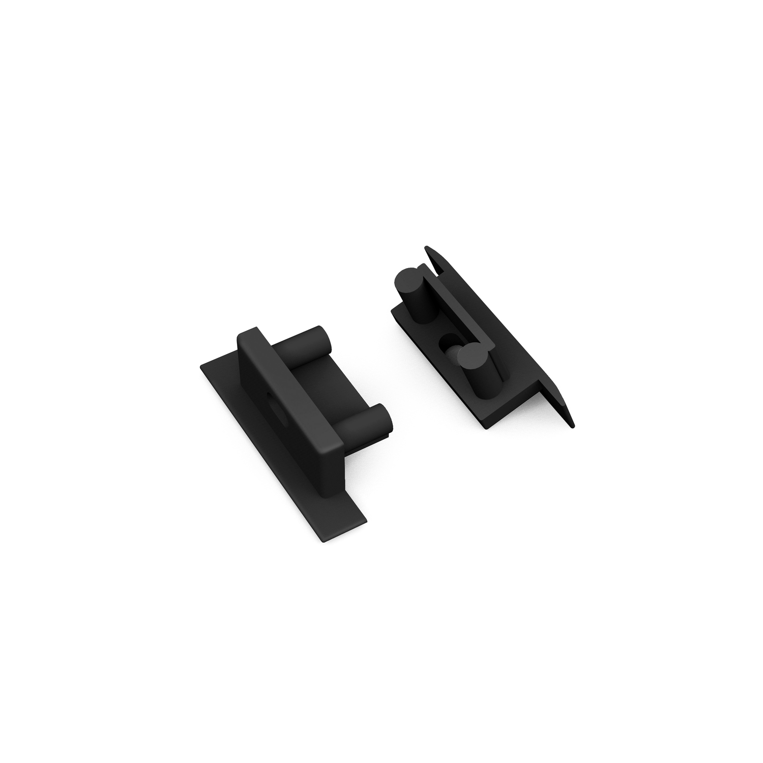 Embout profilé Led begtin12 noir avec trou 