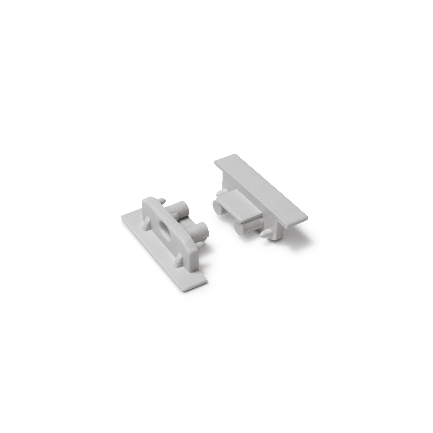 Embout profilé Led groove10 gris avec trou 