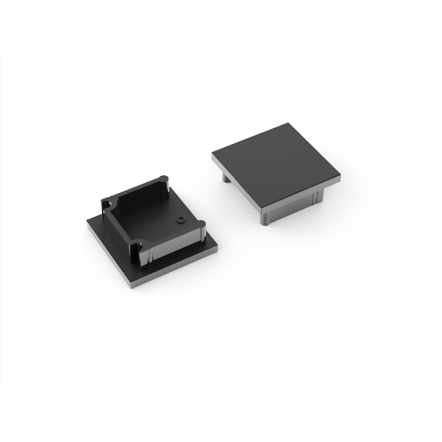 Eindkap led profiel Smart16 zwart