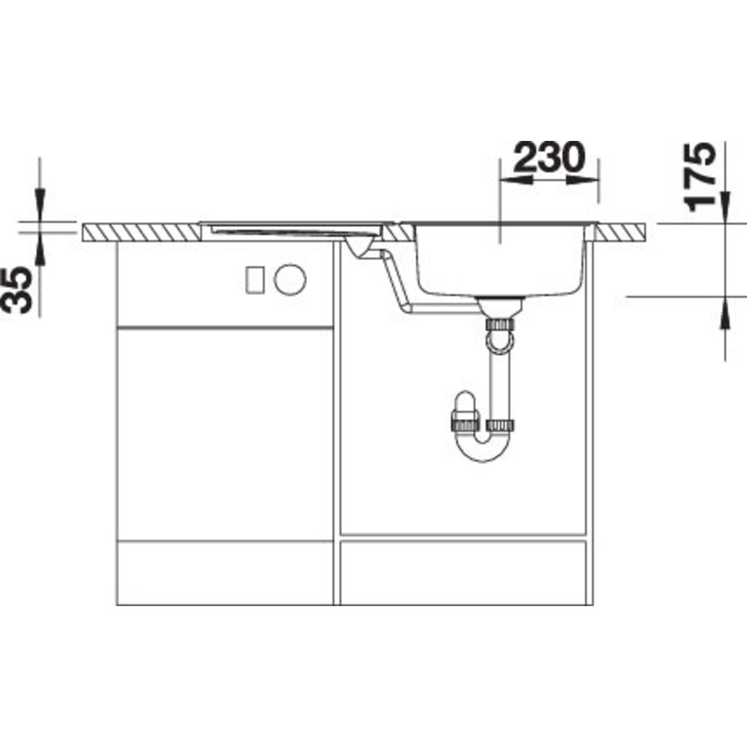 Rondo set acier inoxydable  cuve 175mm et égouttoir 40mm