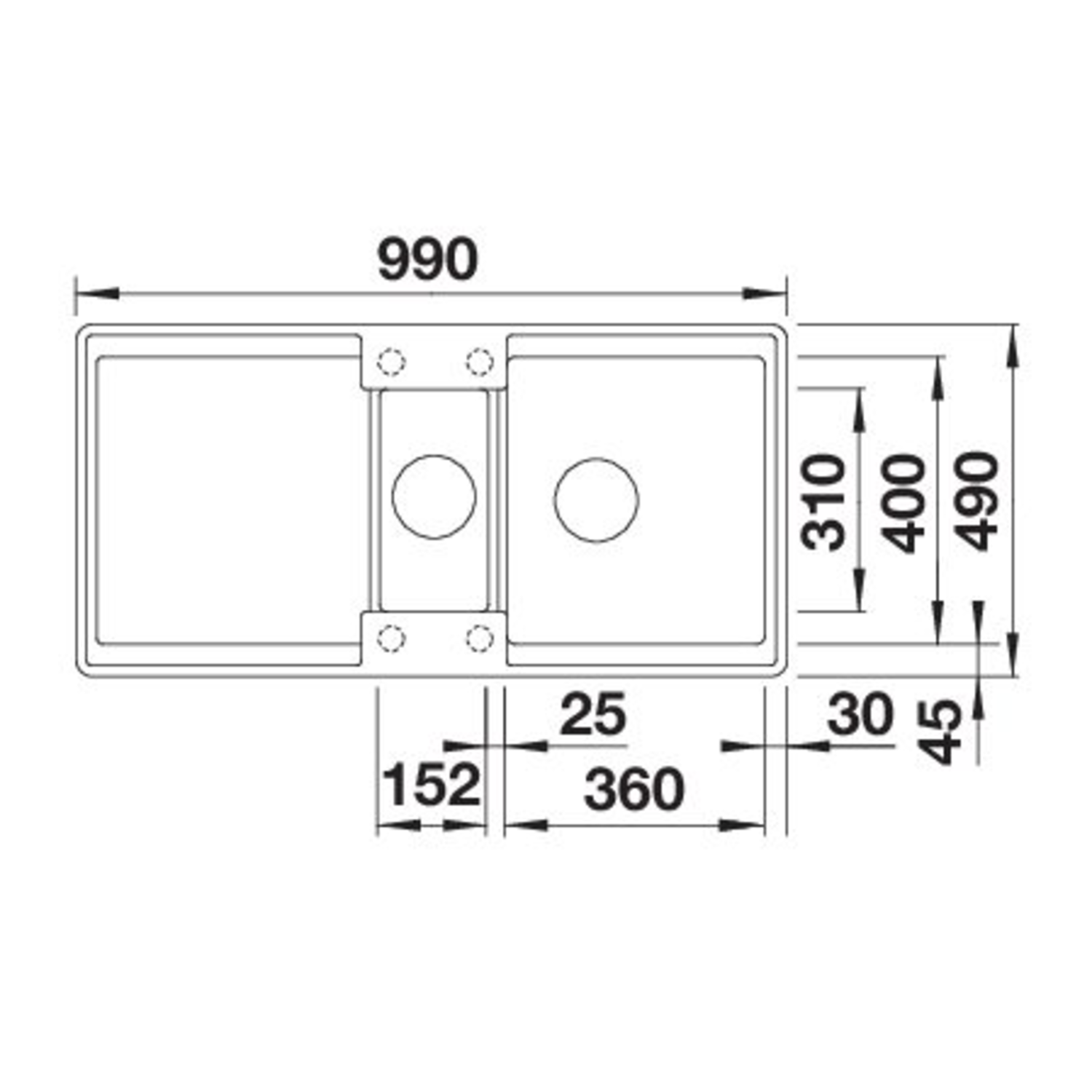 Blanco Adira 6 S-F rock grey automatische bediening