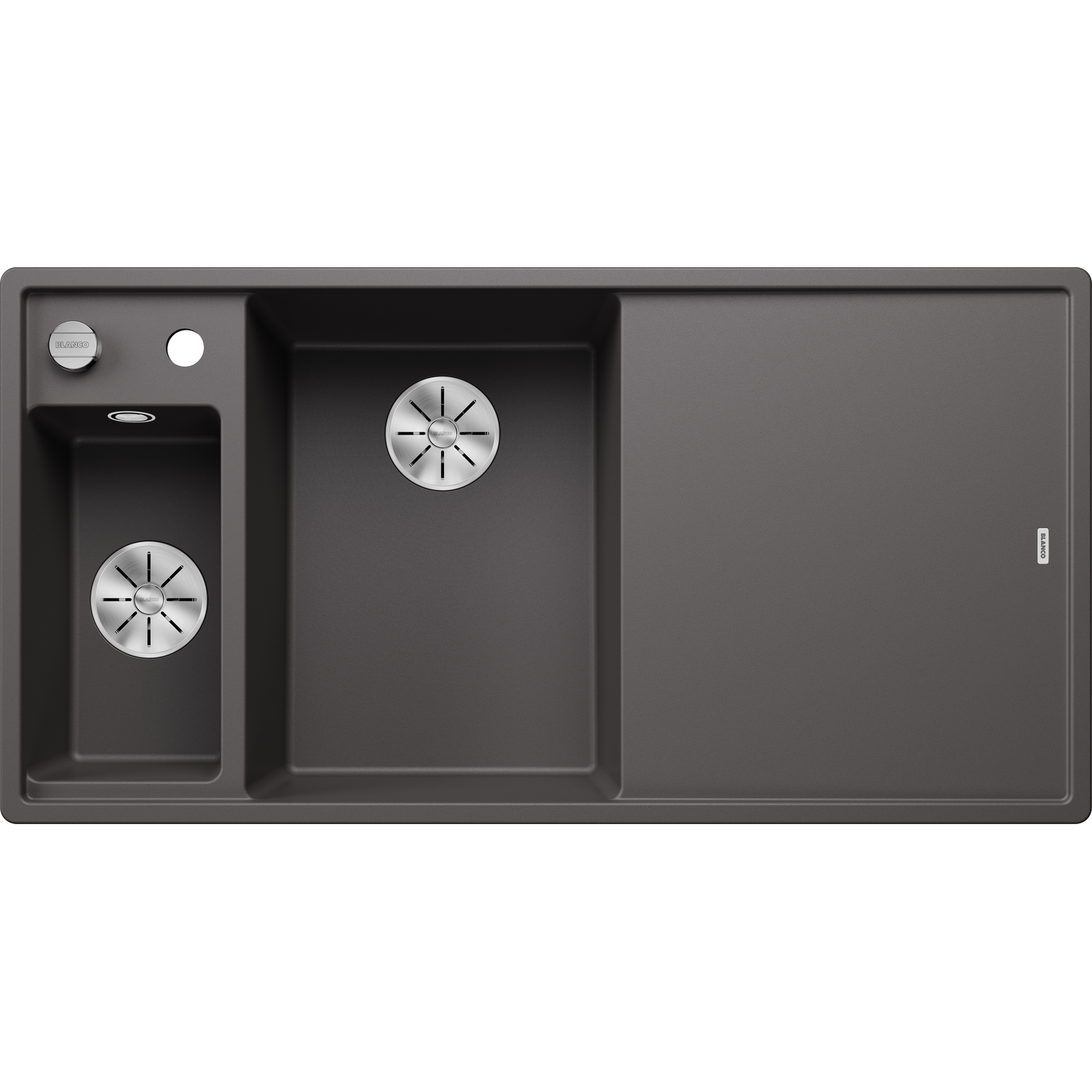 Blanco Axia III 6 S links rock grey automatische bediening
