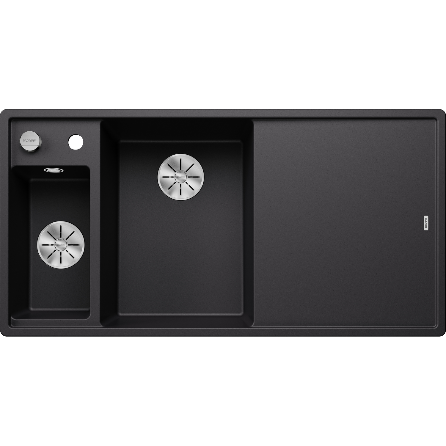 Blanco Axia III 6 S links zwart automatische bediening